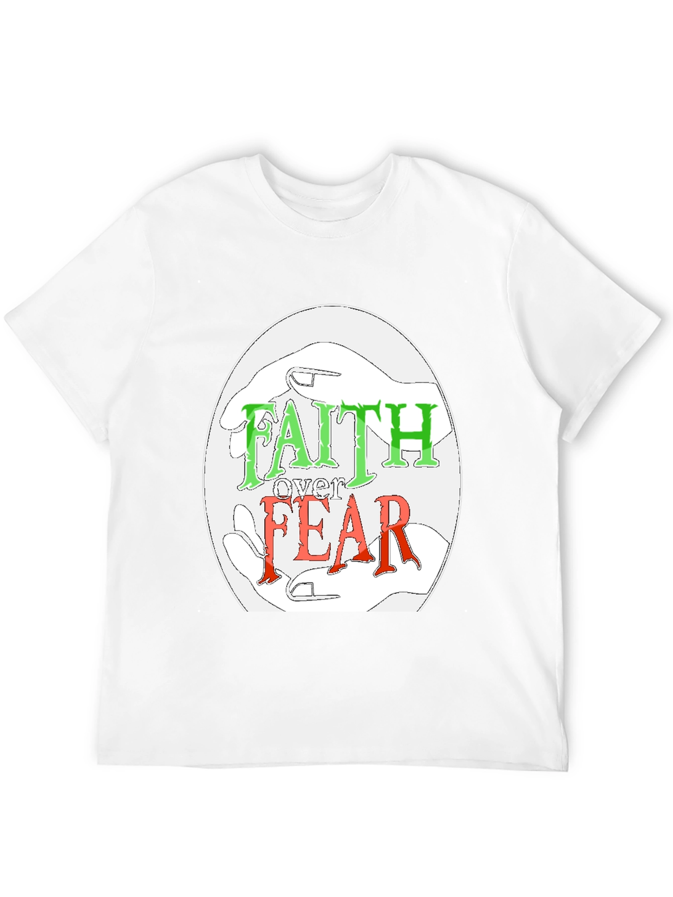 Faith Over Fear Graphic Tee - Religious Christian Apparel