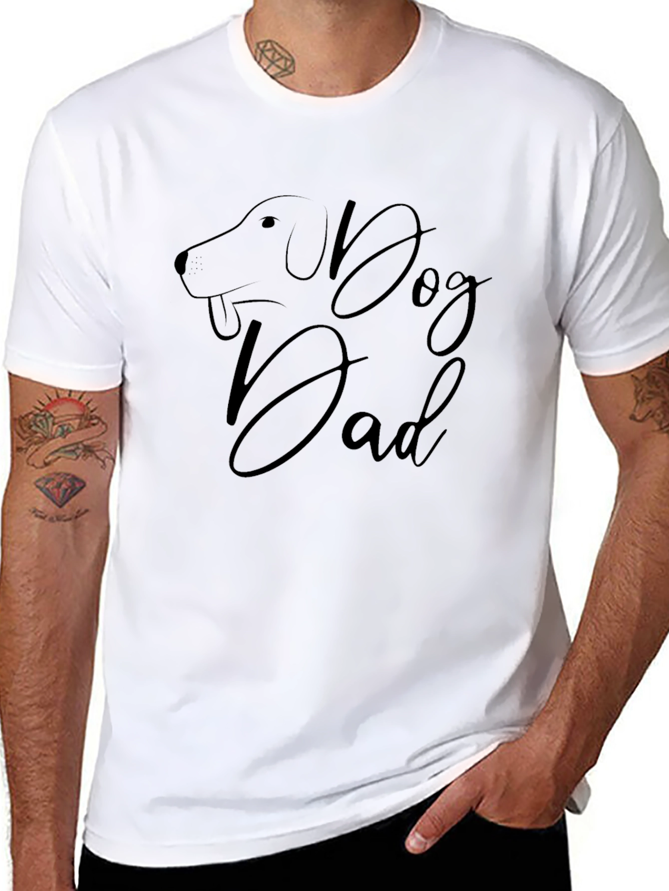 Dog Dad Graphic Tee - Black Short Sleeve