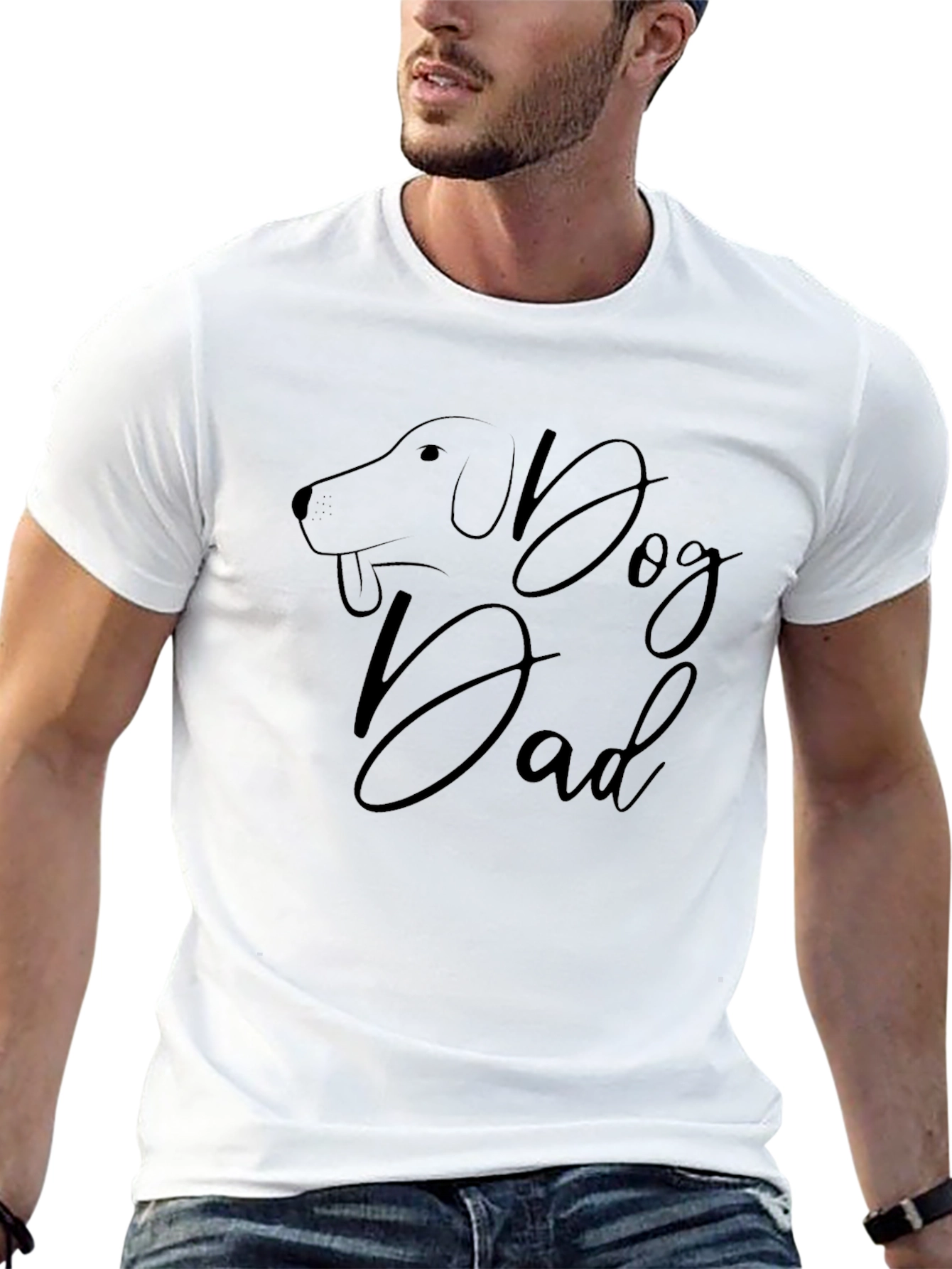 Dog Dad Graphic Tee - Black Short Sleeve