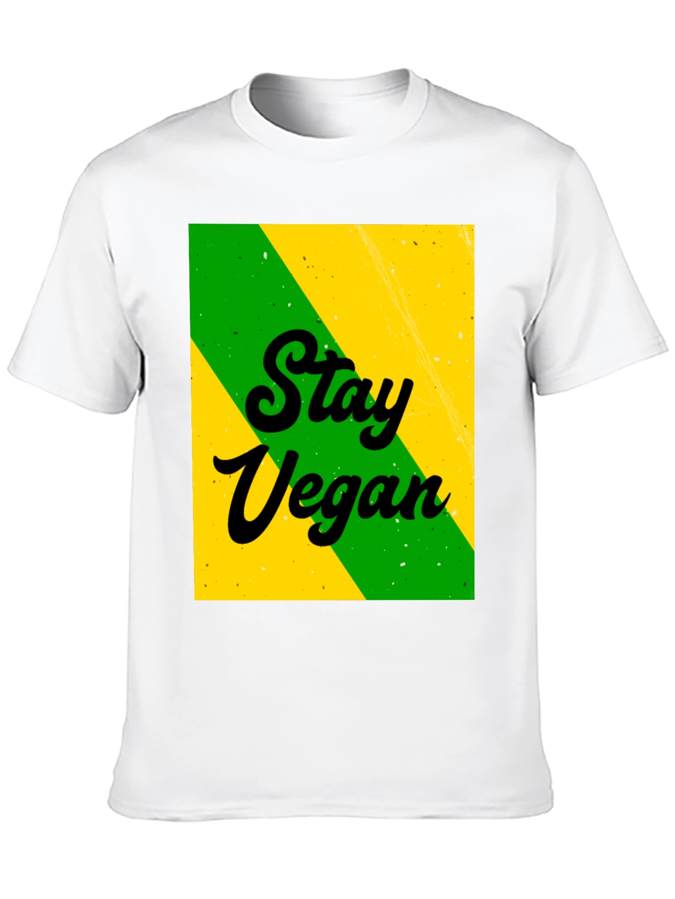 Stay Vegan Black Graphic T-Shirt