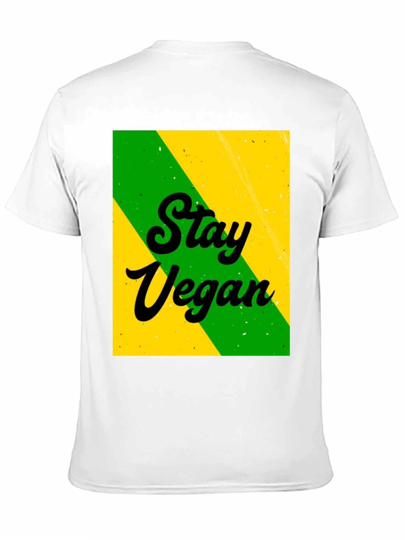 Stay Vegan Black Graphic T-Shirt