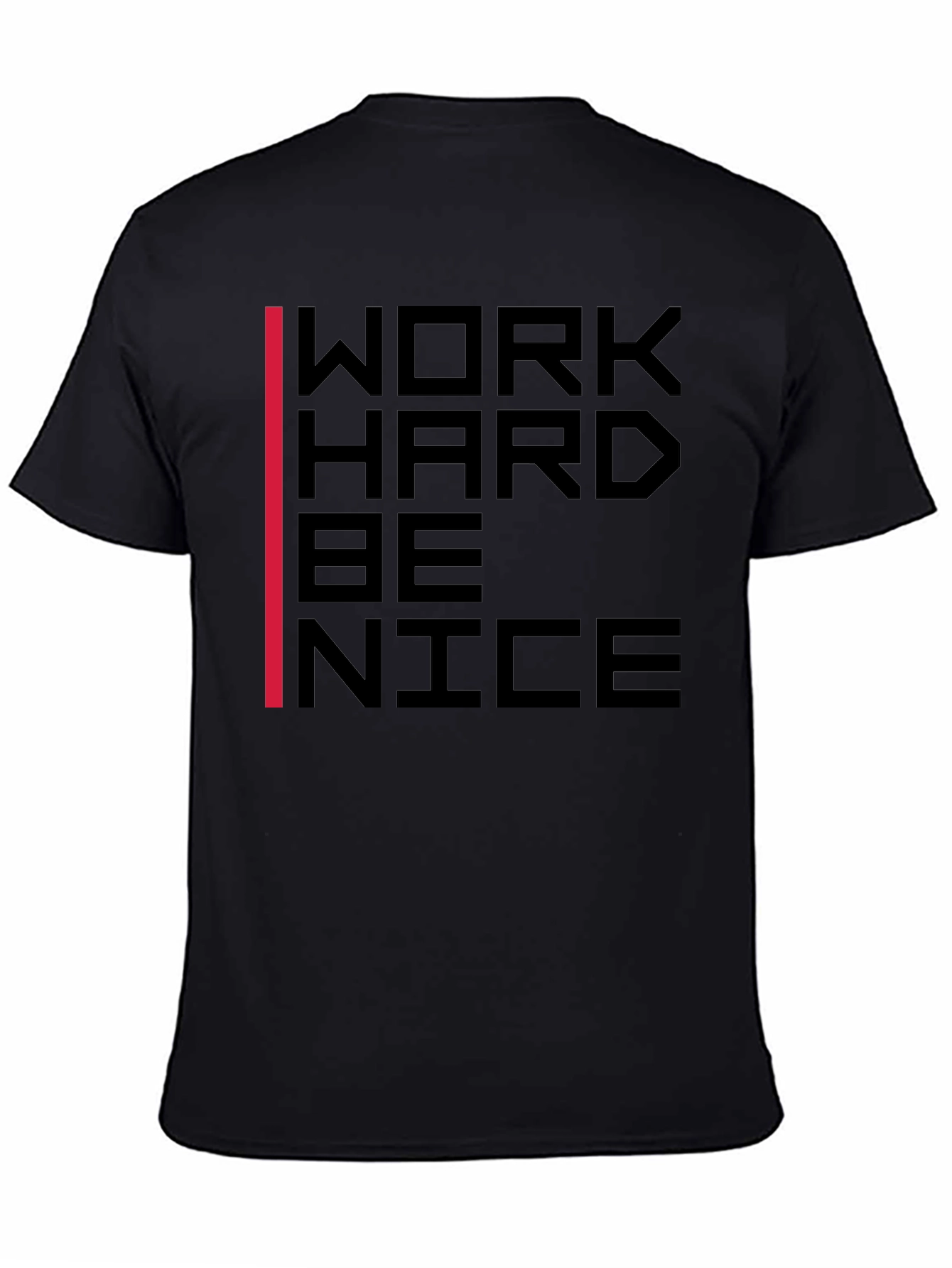 Work Hard Be Nice Graphic Tee - Black
