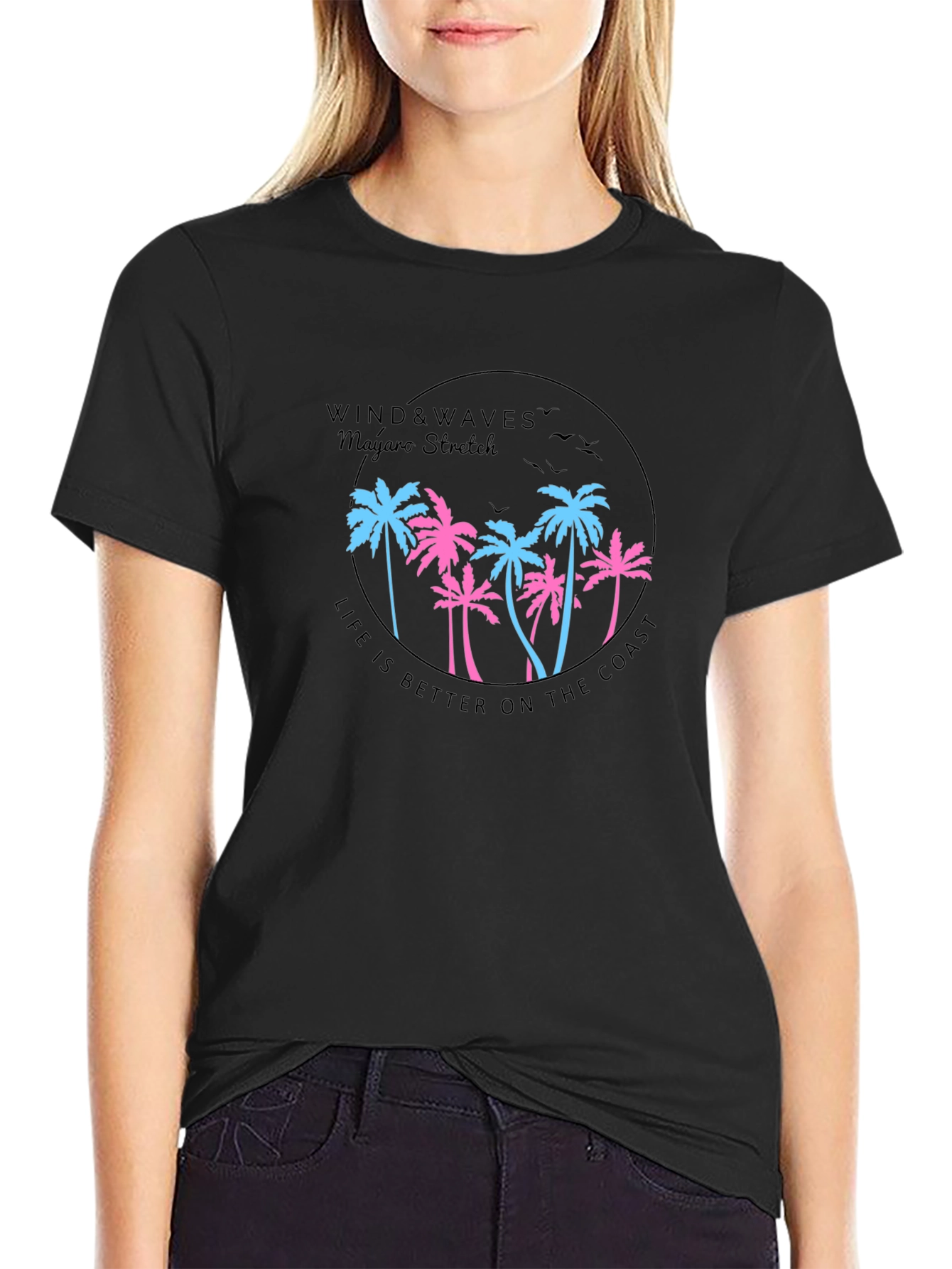 Wind & Waves Graphic Tee - Coastal Lifestyle T-Shirt