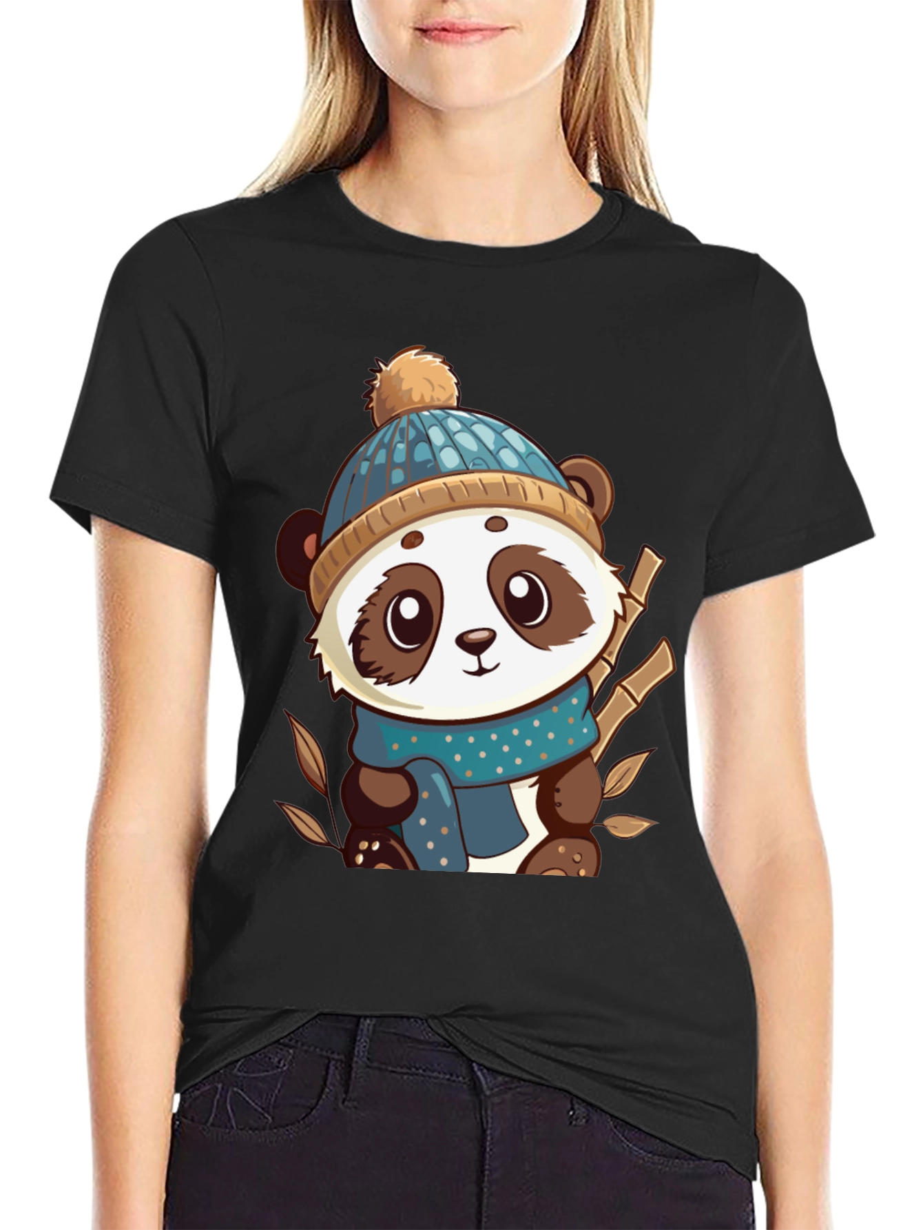 Cute Panda Bear Graphic Tee