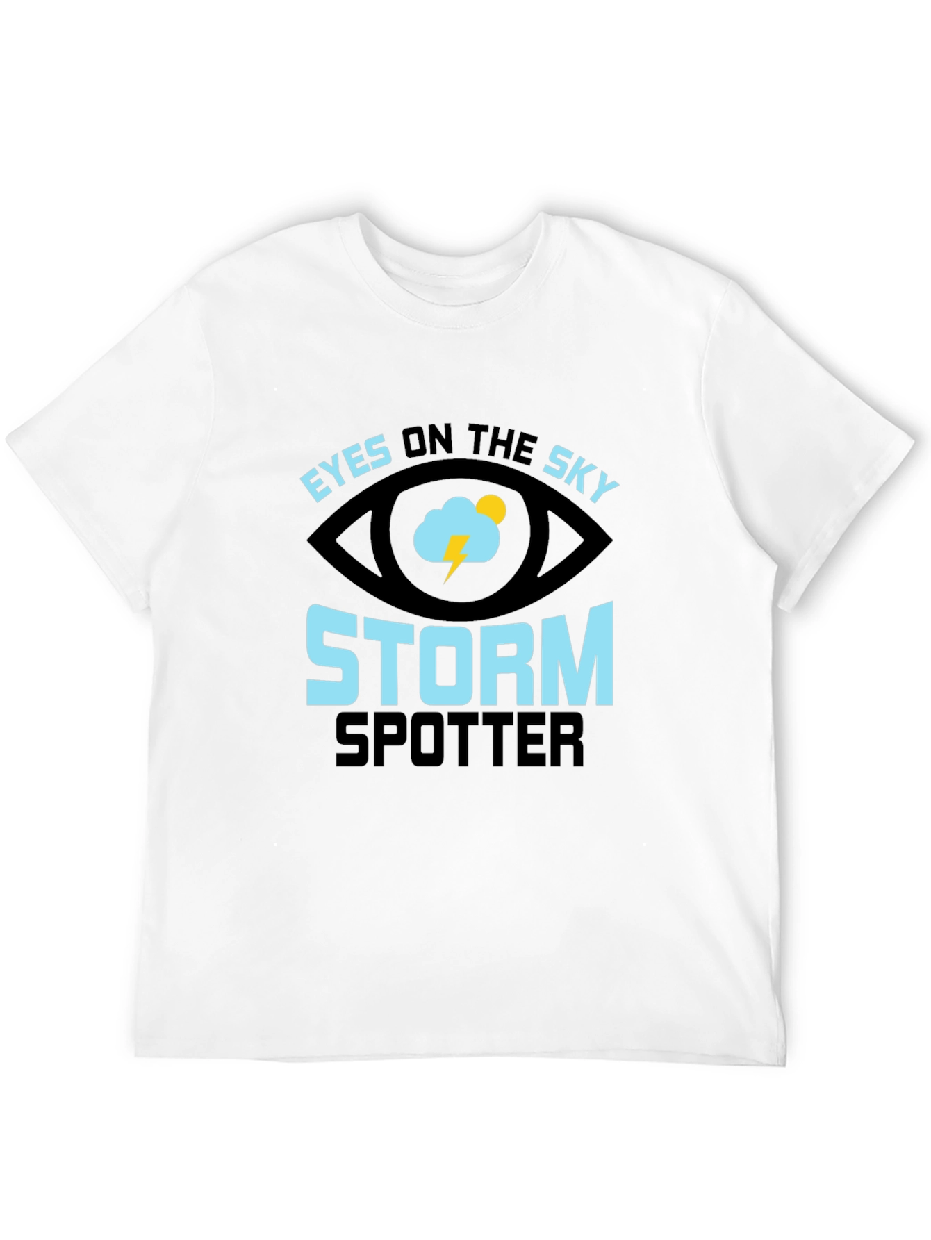 Eyes On The Sky Storm Spotter Black T-Shirt