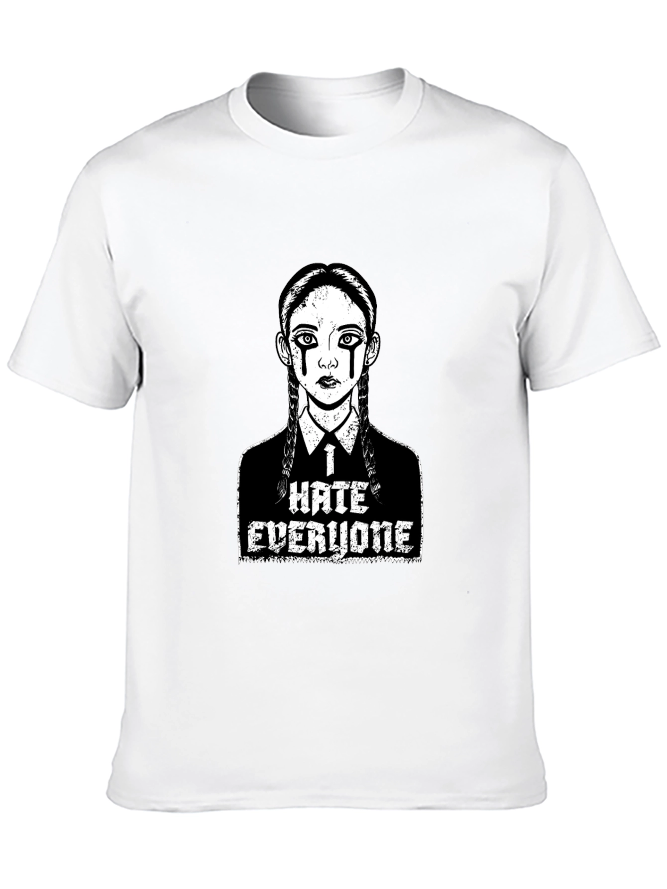 Wednesday Addams I Hate Everyone Black T-Shirt