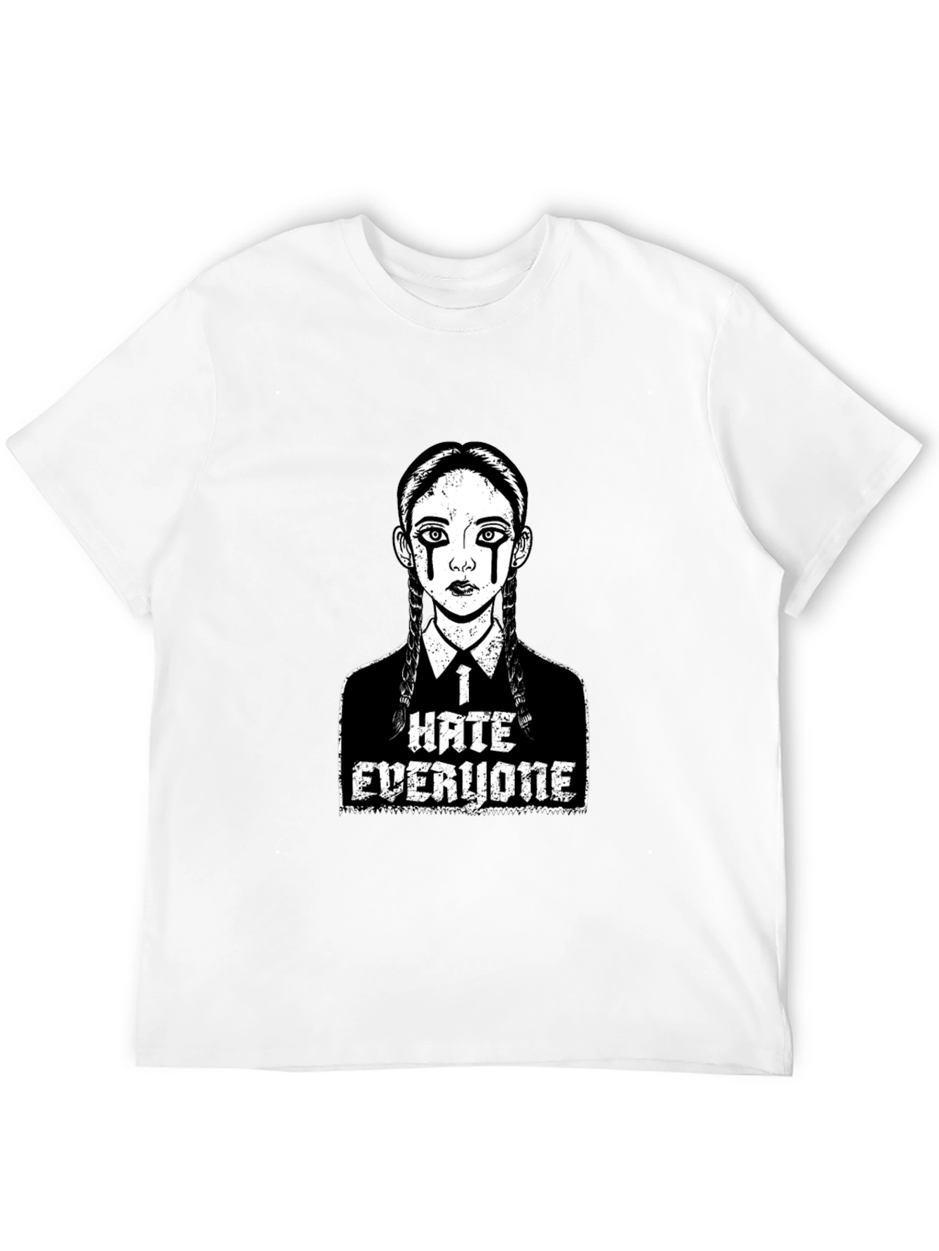 Wednesday Addams I Hate Everyone Black T-Shirt