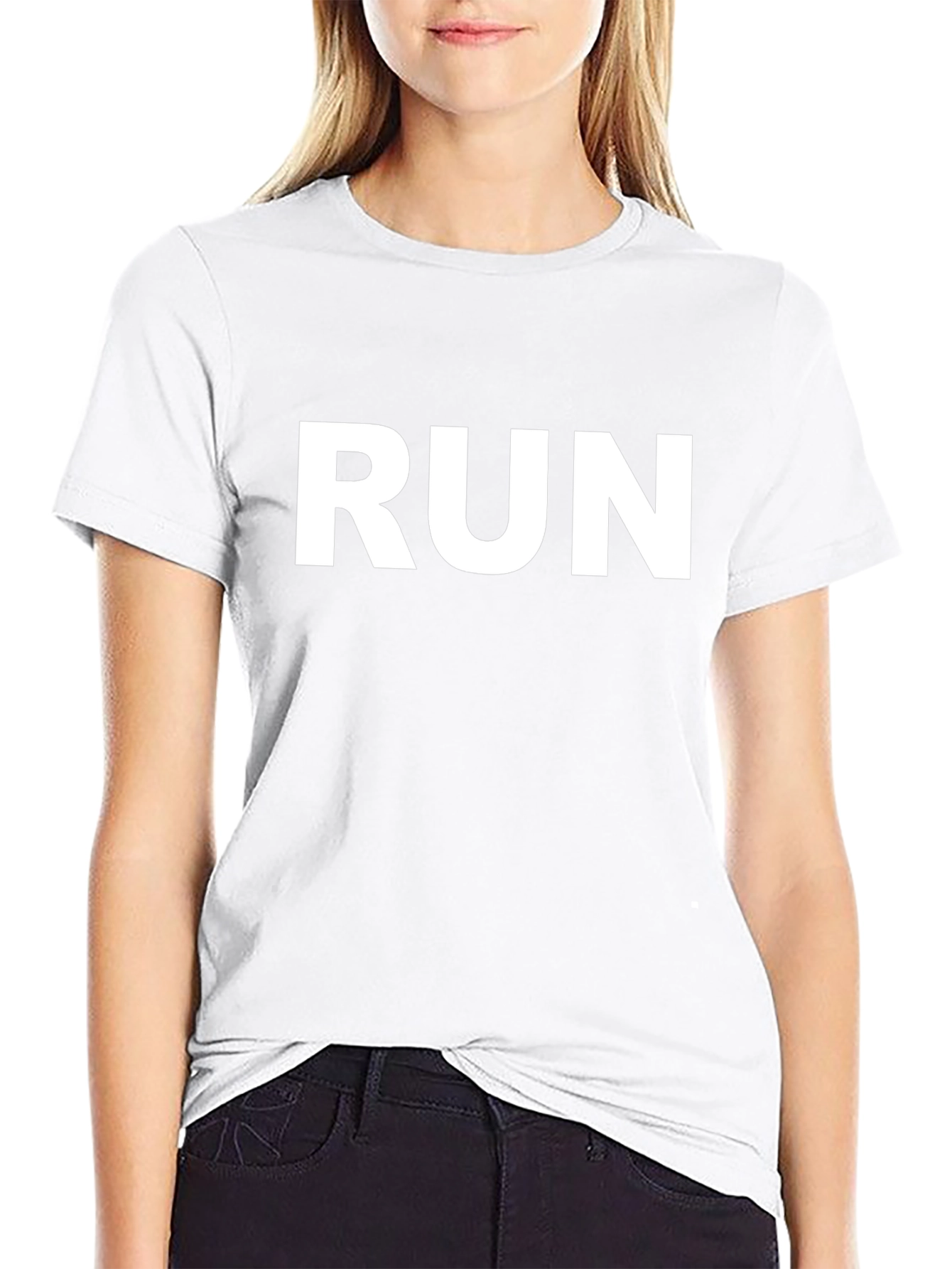 Run Graphic Black Tee