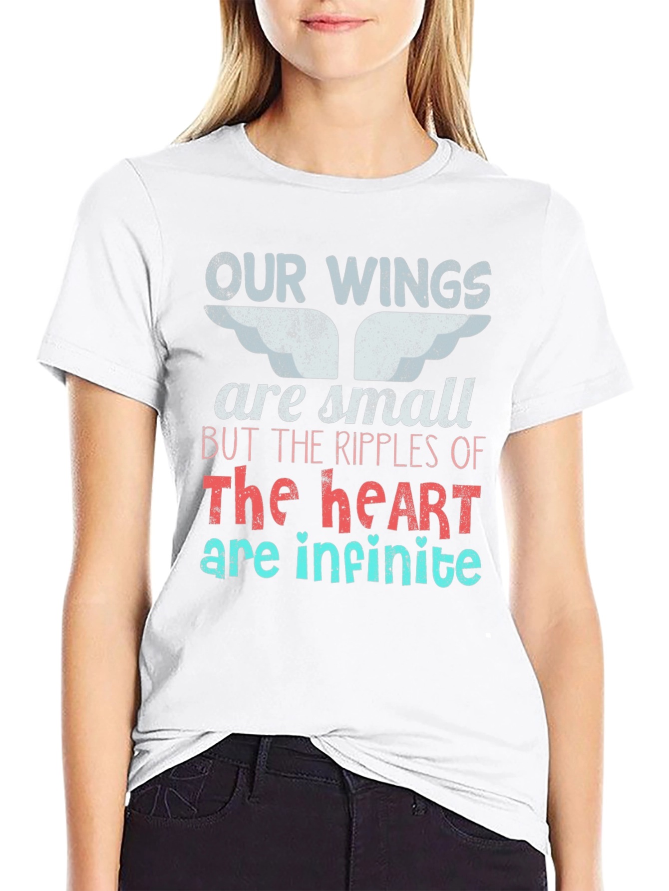 Inspirational Wings Heart Graphic Tee