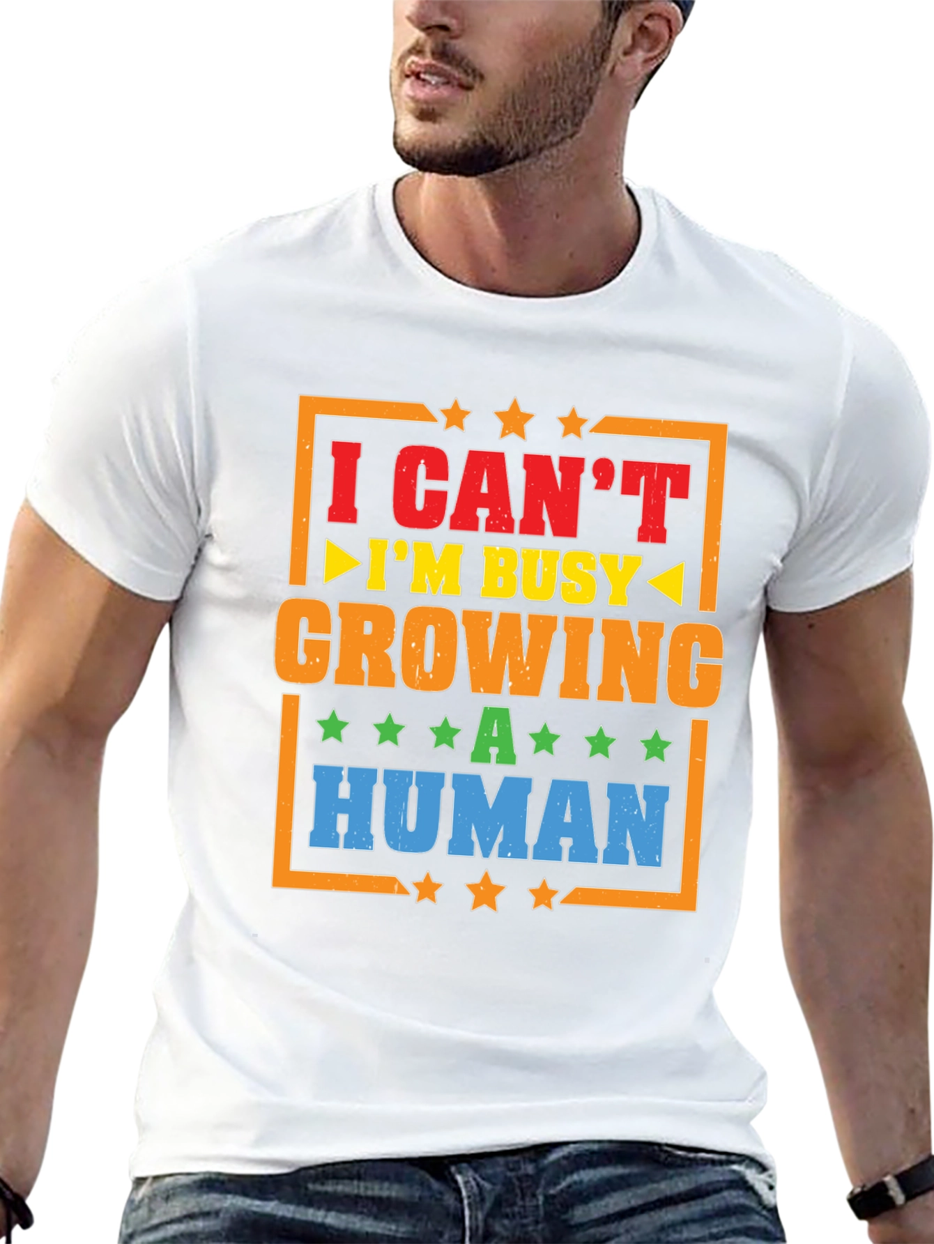 I Cant Im Busy Growing A Human Graphic T-Shirt