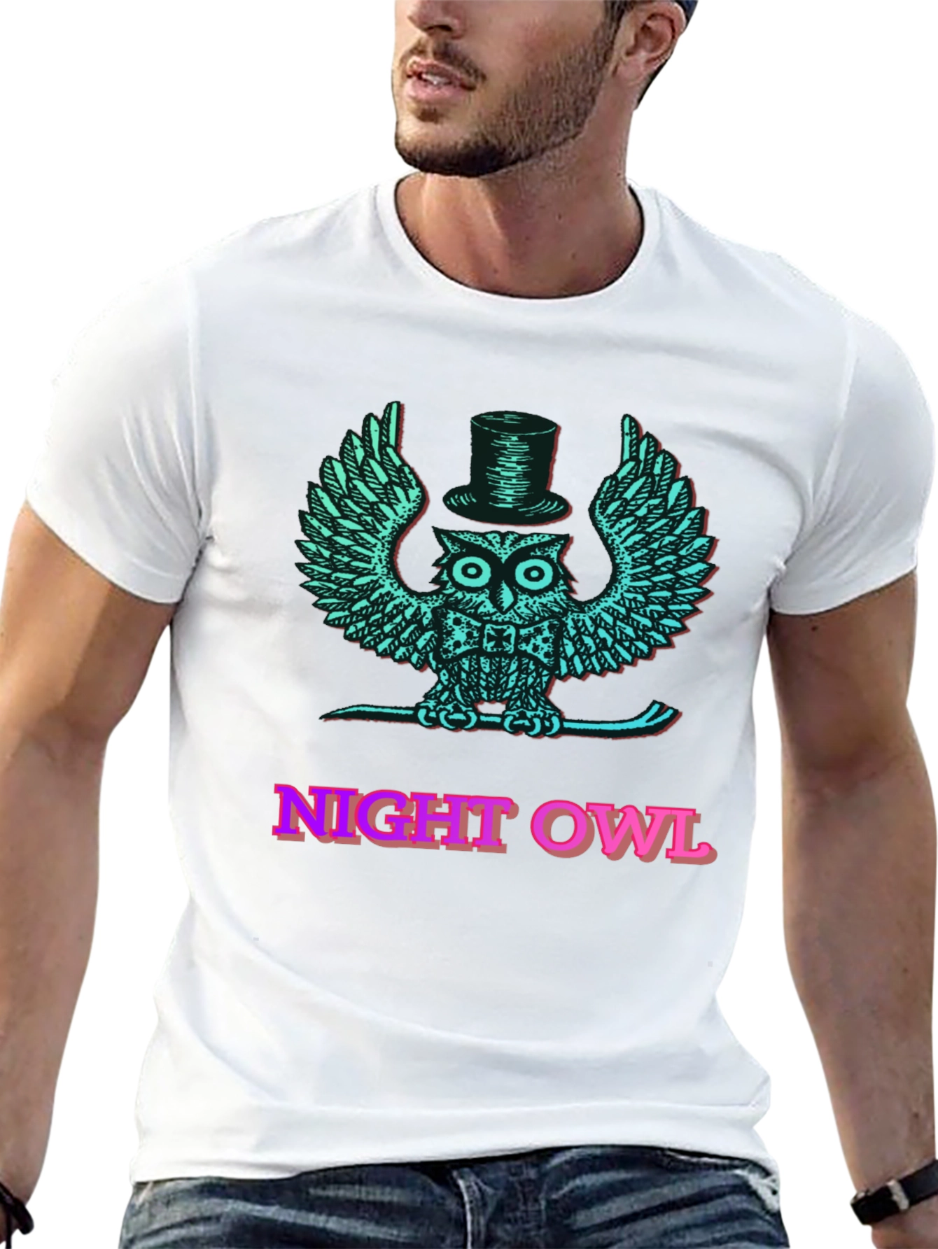 Night Owl Graphic Tee - Cool Mens T-Shirt