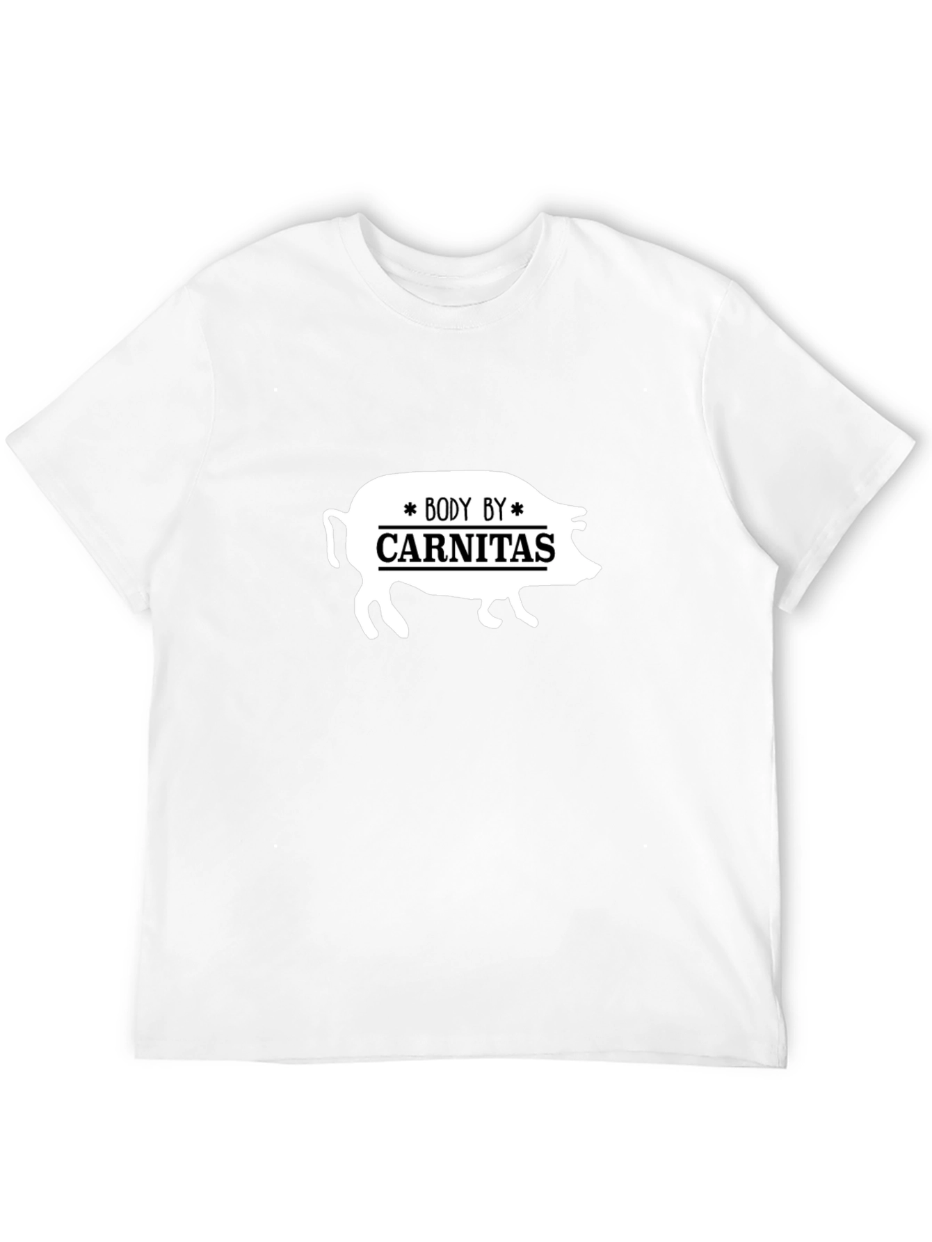 Body by Carnitas Black T-Shirt - Funny Pig Design