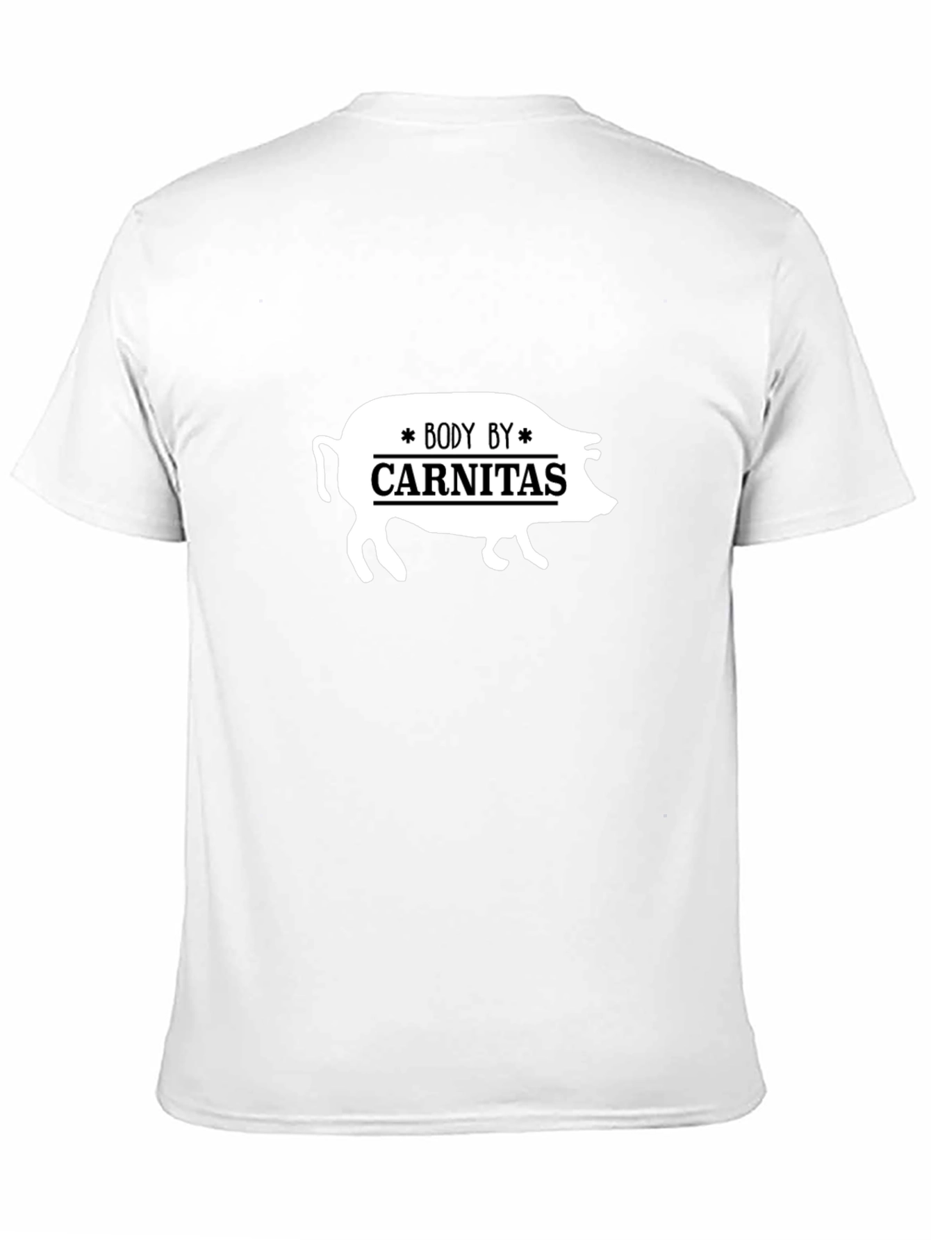 Body by Carnitas Black T-Shirt - Funny Pig Design