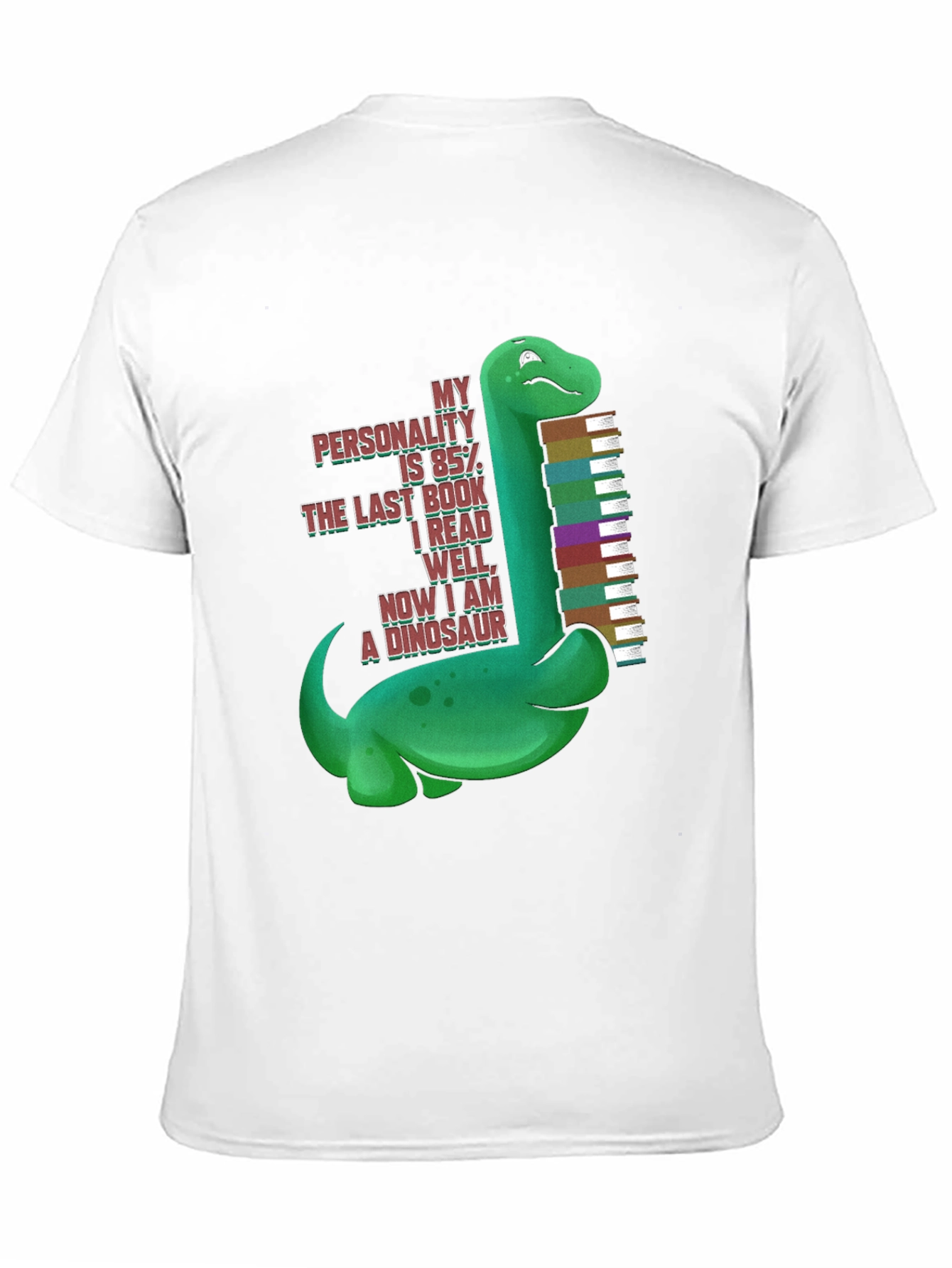 Dinosaur Book Lover T-Shirt - My Personality is 85%