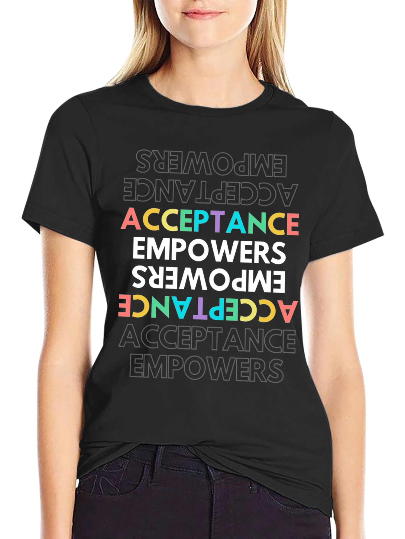 Acceptance Empowers Graphic Tee - Black