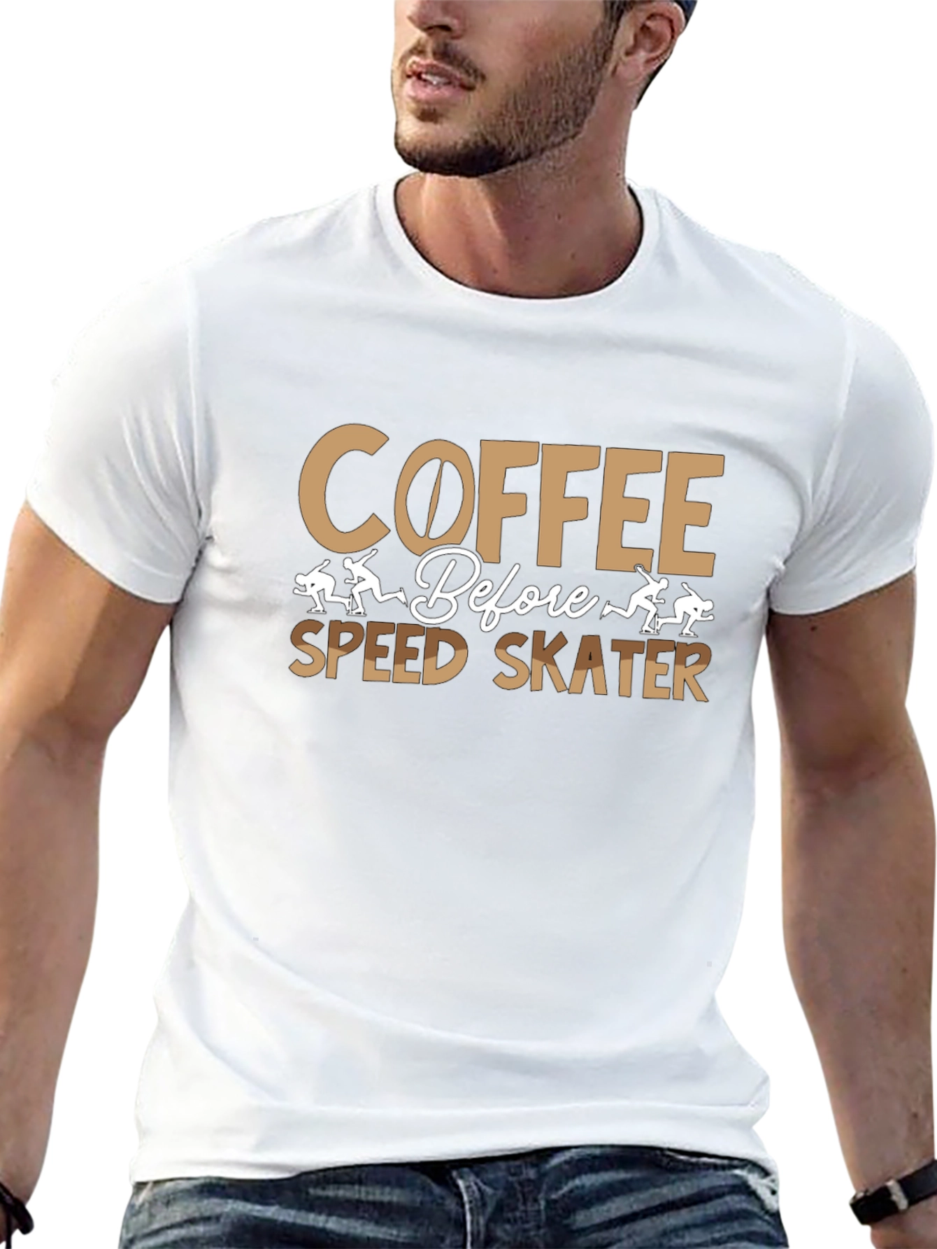 Coffee Before Speed Skater Graphic T-Shirt