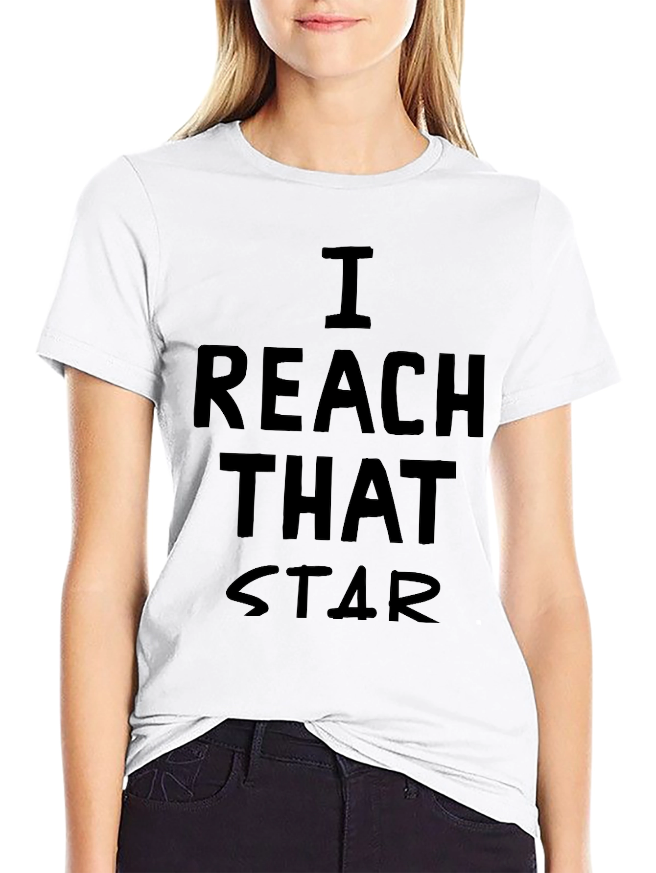 I Reach That Star Graphic Tee - Black