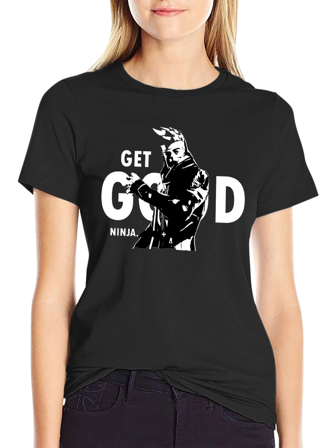 Get Good Ninja Graphic T-Shirt - Stylish Black Tee