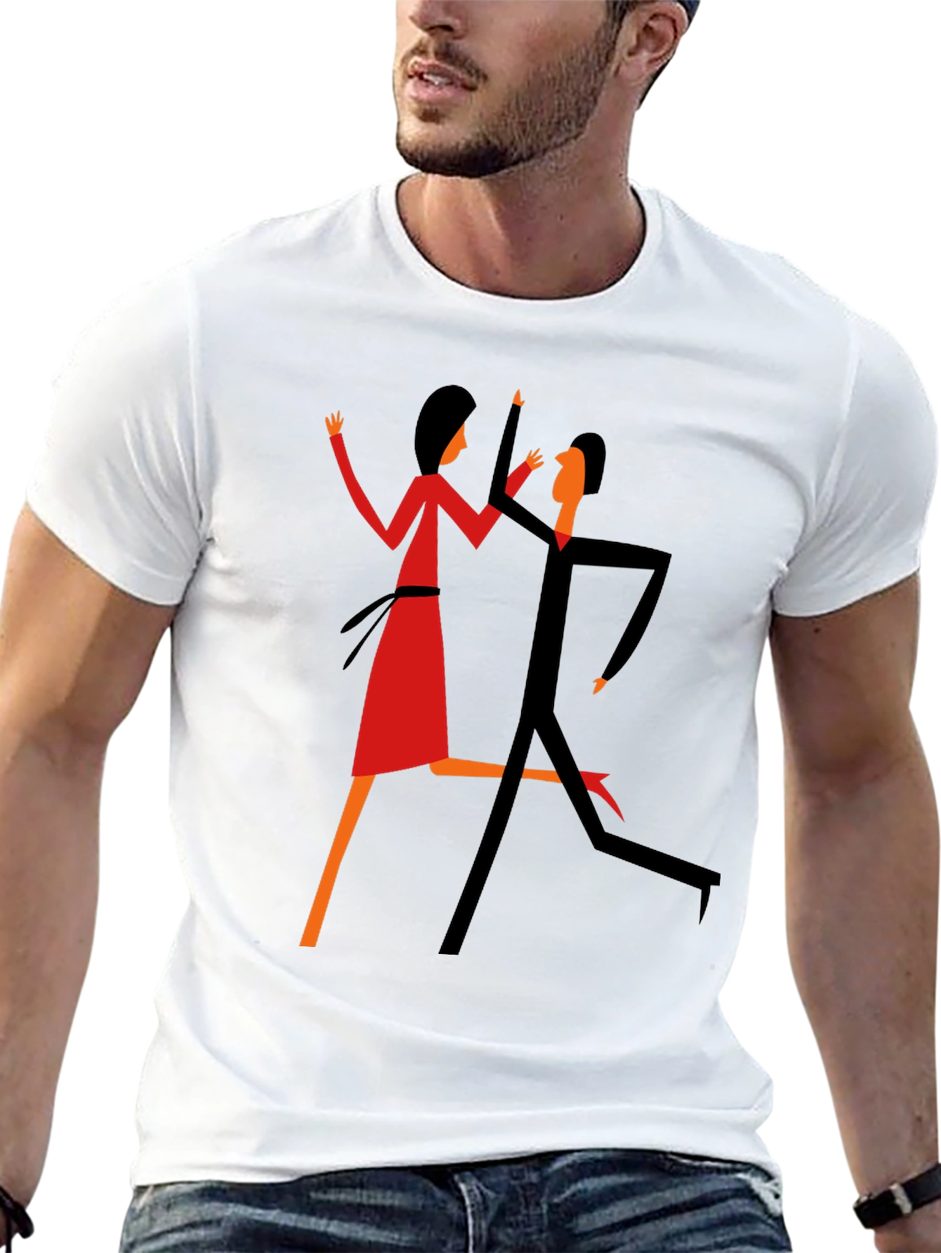 Abstract Dance T-Shirt: Unique Graphic Tee