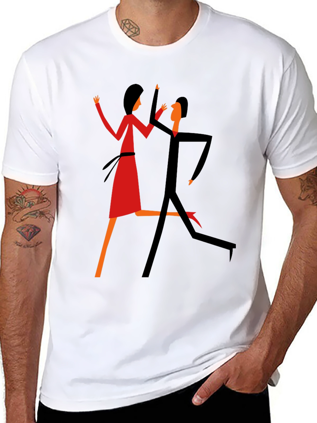Abstract Dance T-Shirt: Unique Graphic Tee