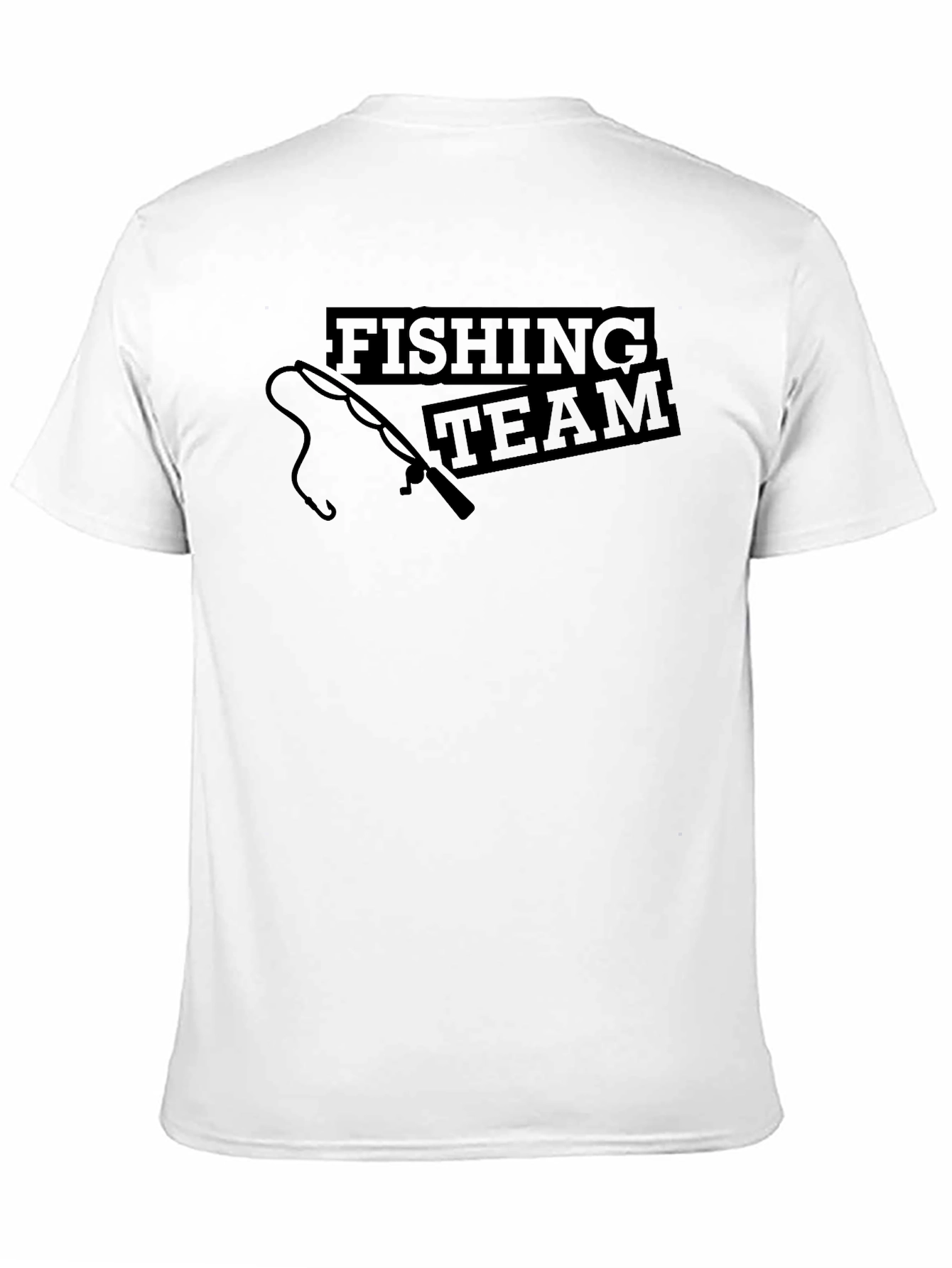 Fishing Team Graphic Print Crew Neck T-Shirt