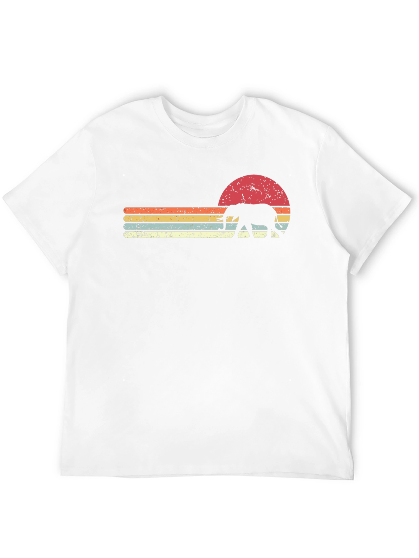Retro Elephant Sunset Graphic Tee
