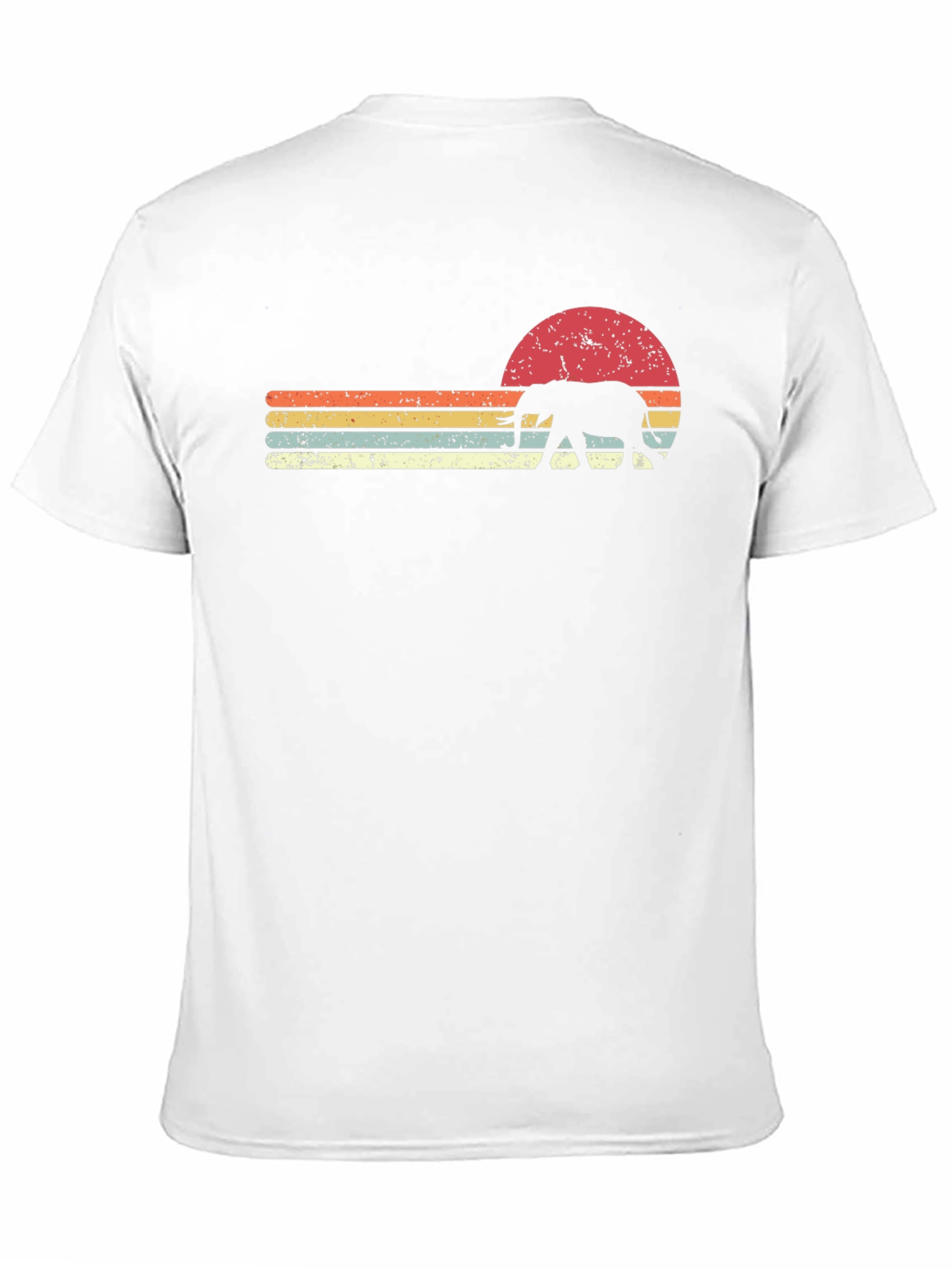 Retro Elephant Sunset Graphic Tee