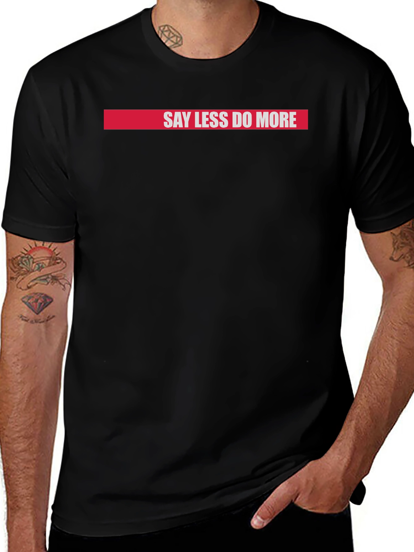 Say Less Do More Graphic Tee - Black