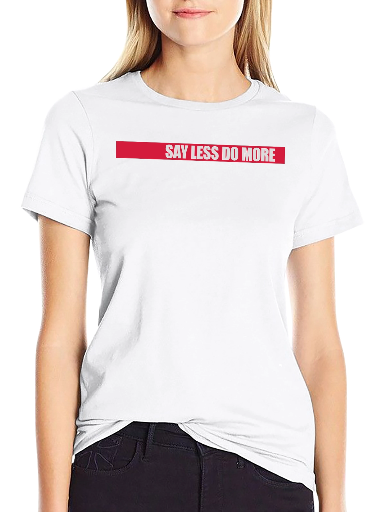 Say Less Do More Graphic Tee - Black