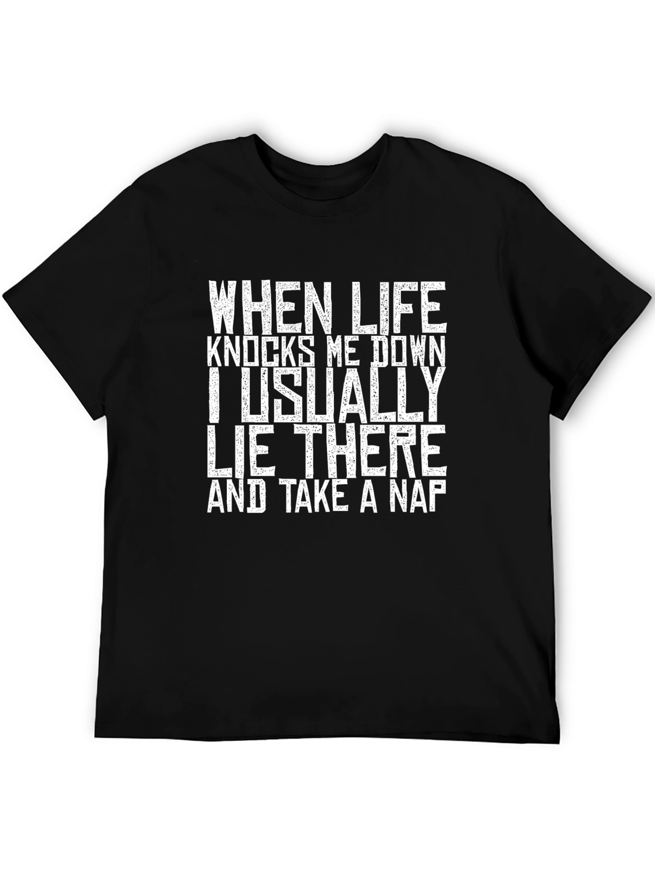 Funny Nap T-Shirt - When Life Knocks Me Down