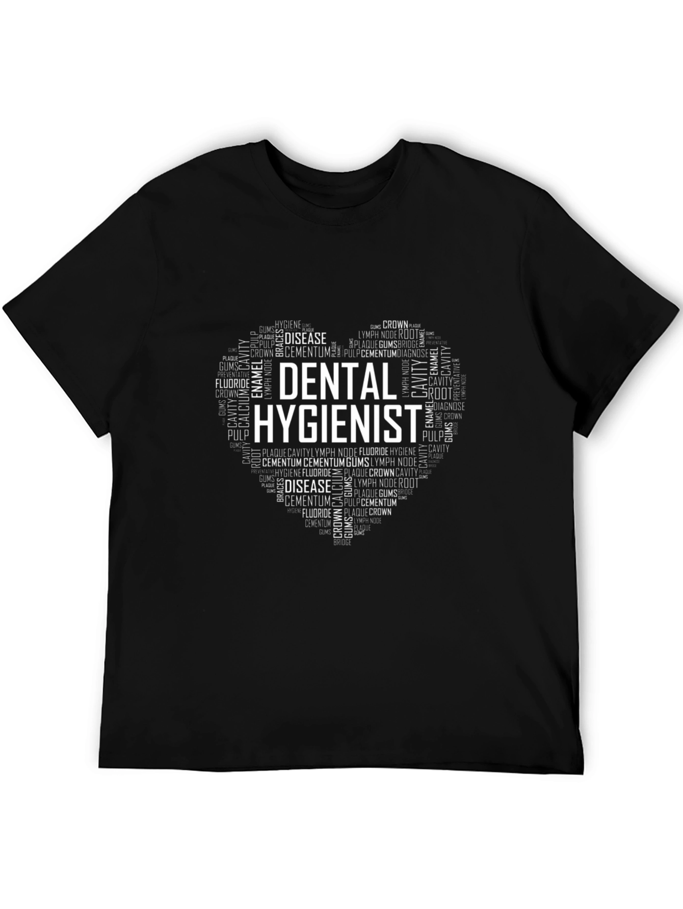 Dental Hygienist Heart Word Art T-Shirt