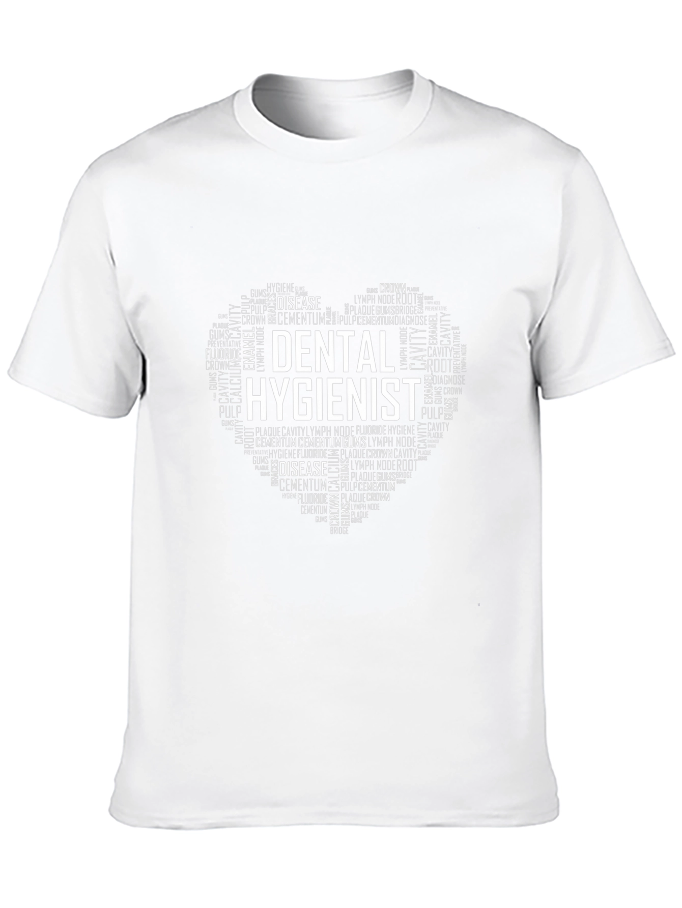Dental Hygienist Heart Word Art T-Shirt