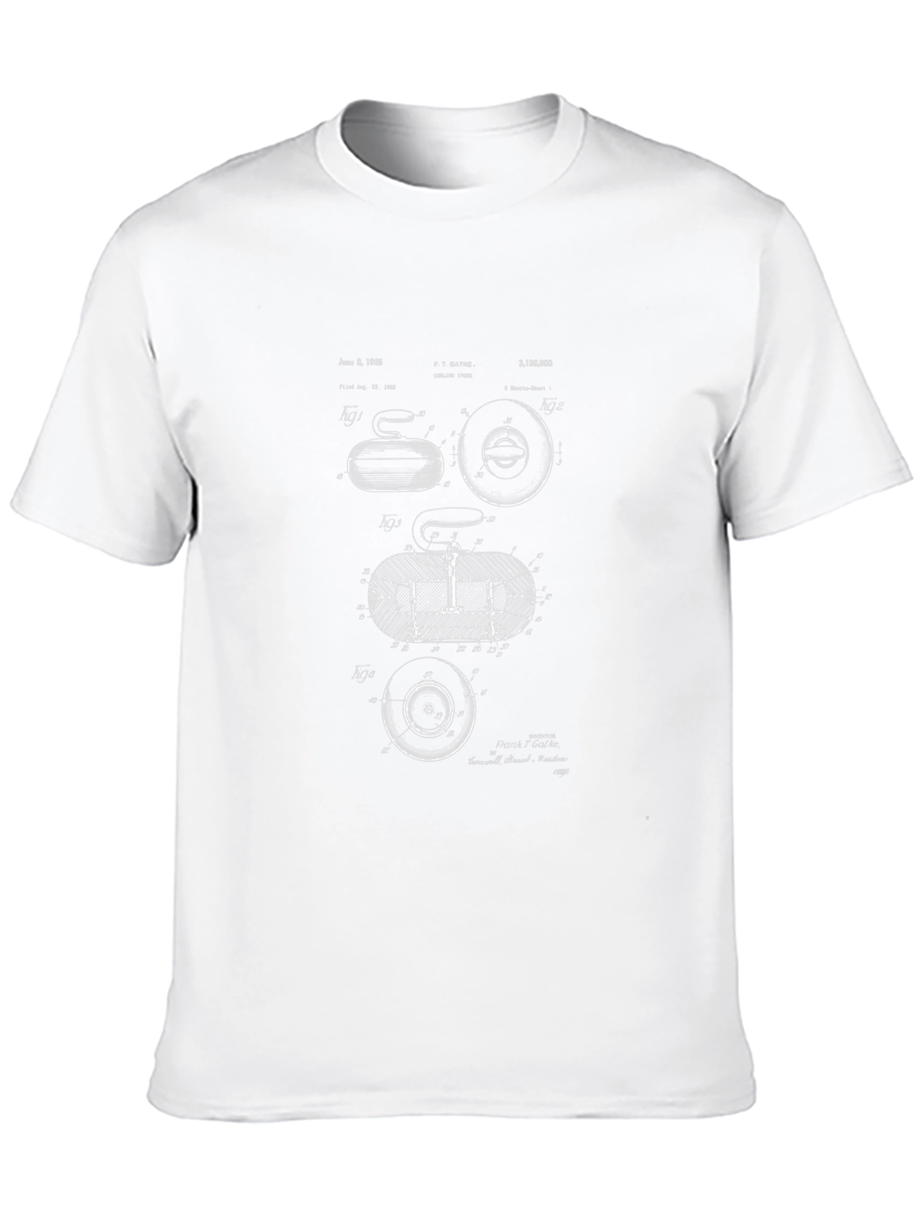 Curling Stone Patent T-Shirt - Unique Design