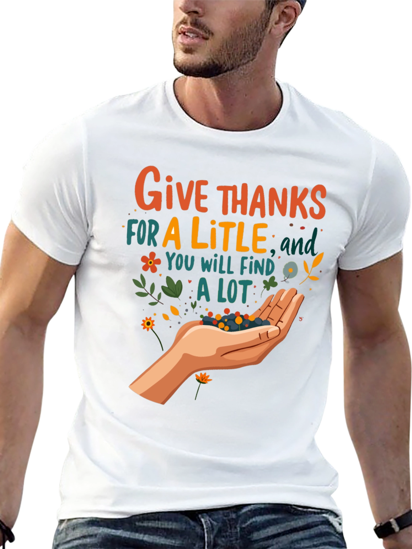 Give Thanks T-Shirt - Fall Harvest Graphic Tee