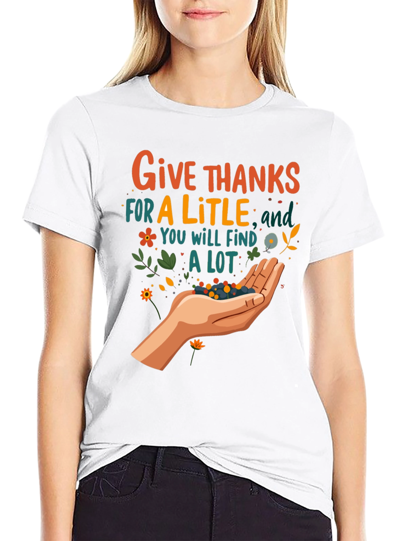 Give Thanks T-Shirt - Fall Harvest Graphic Tee