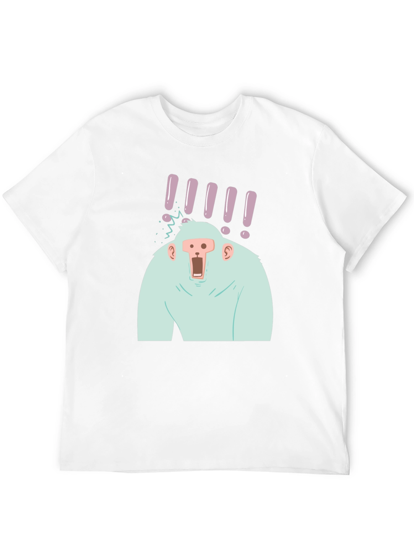 Shocked Ape Graphic Tee - Black Cotton T-Shirt