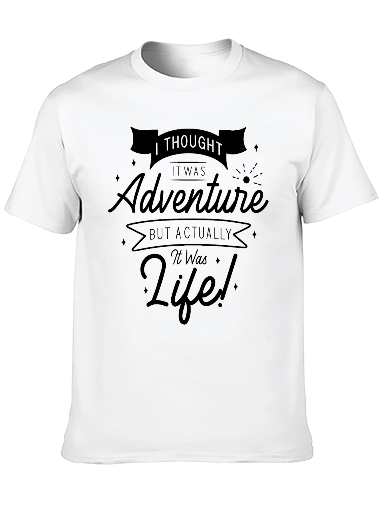 Adventure Life T-Shirt - Mens Black Graphic Tee