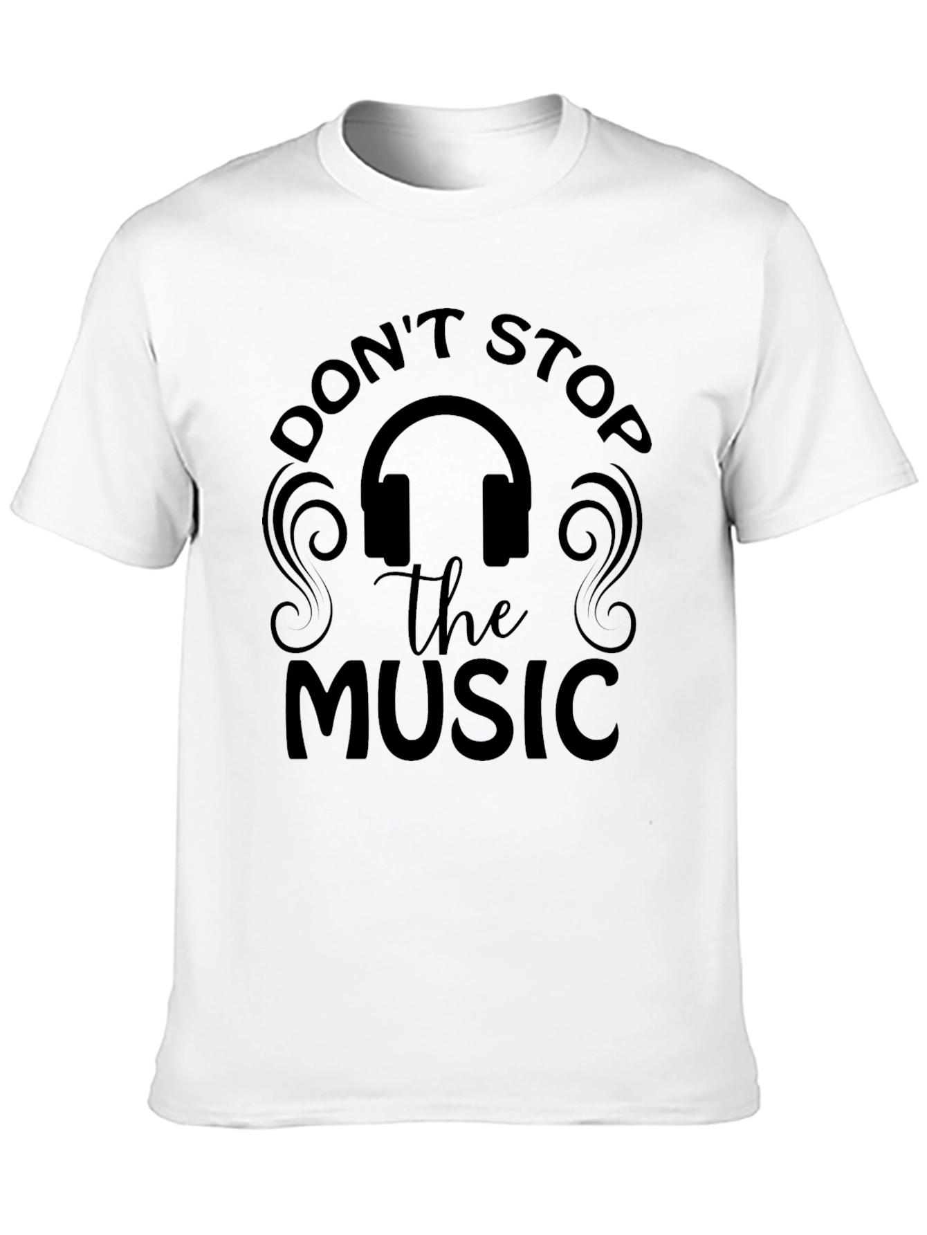 Dont Stop the Music Black Graphic T-Shirt