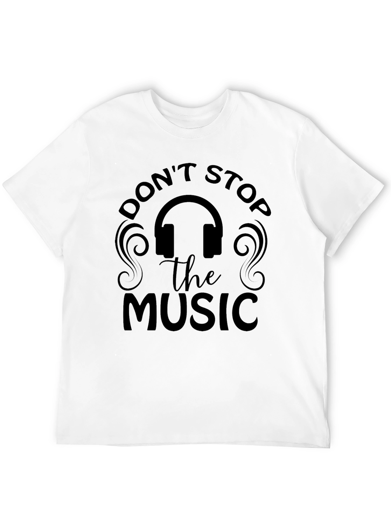 Dont Stop the Music Black Graphic T-Shirt