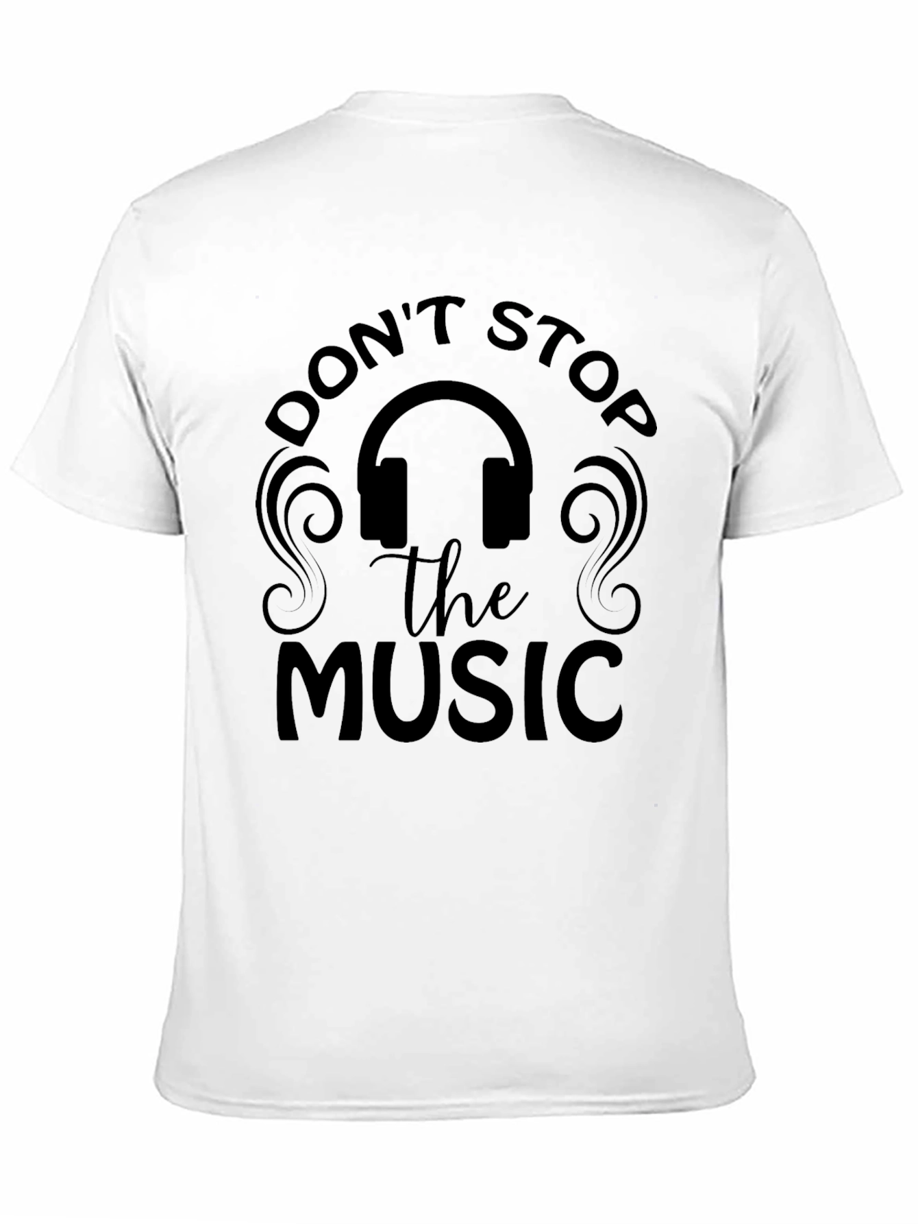 Dont Stop the Music Black Graphic T-Shirt