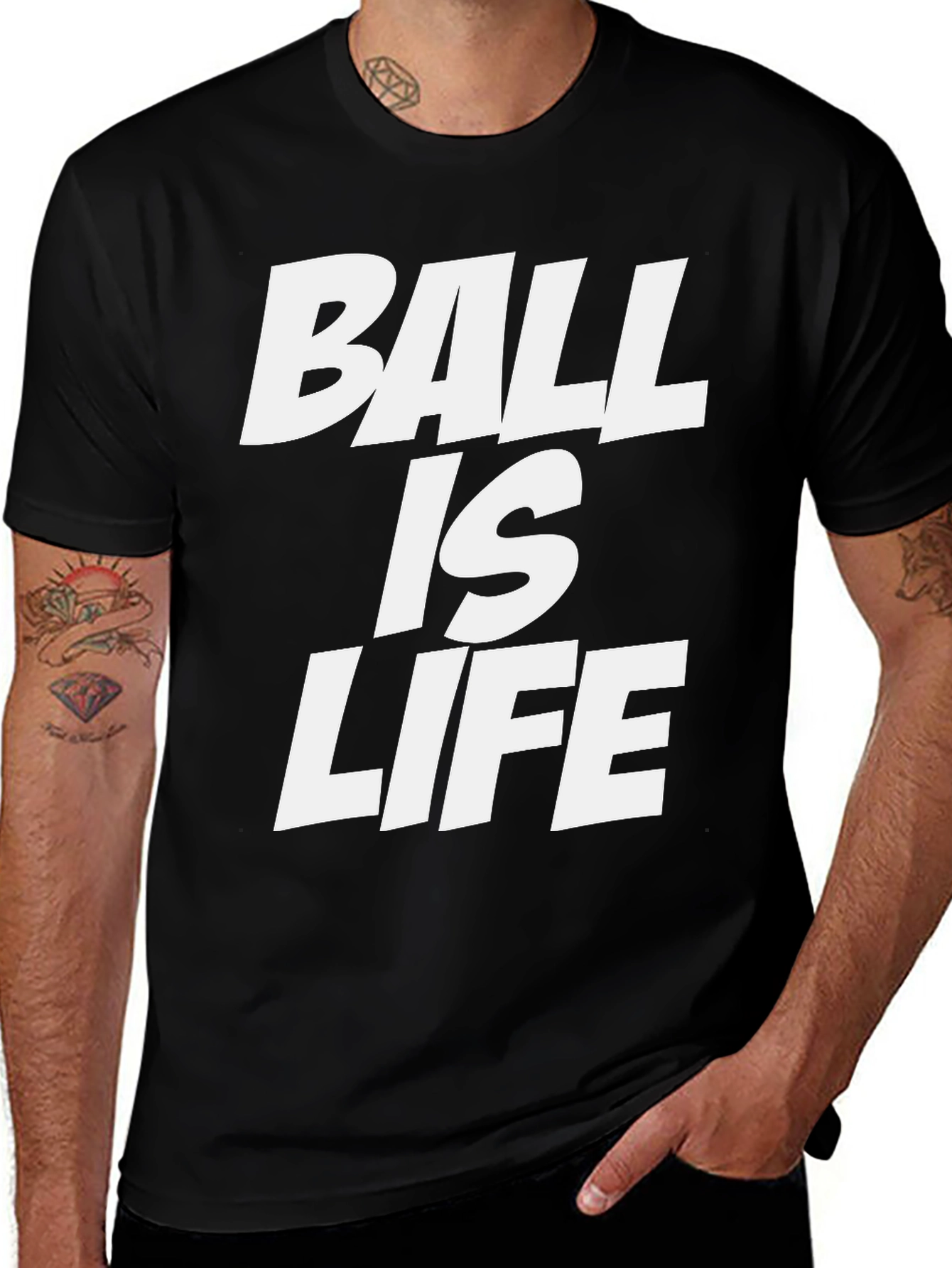 Ball is Life Black Graphic Tee