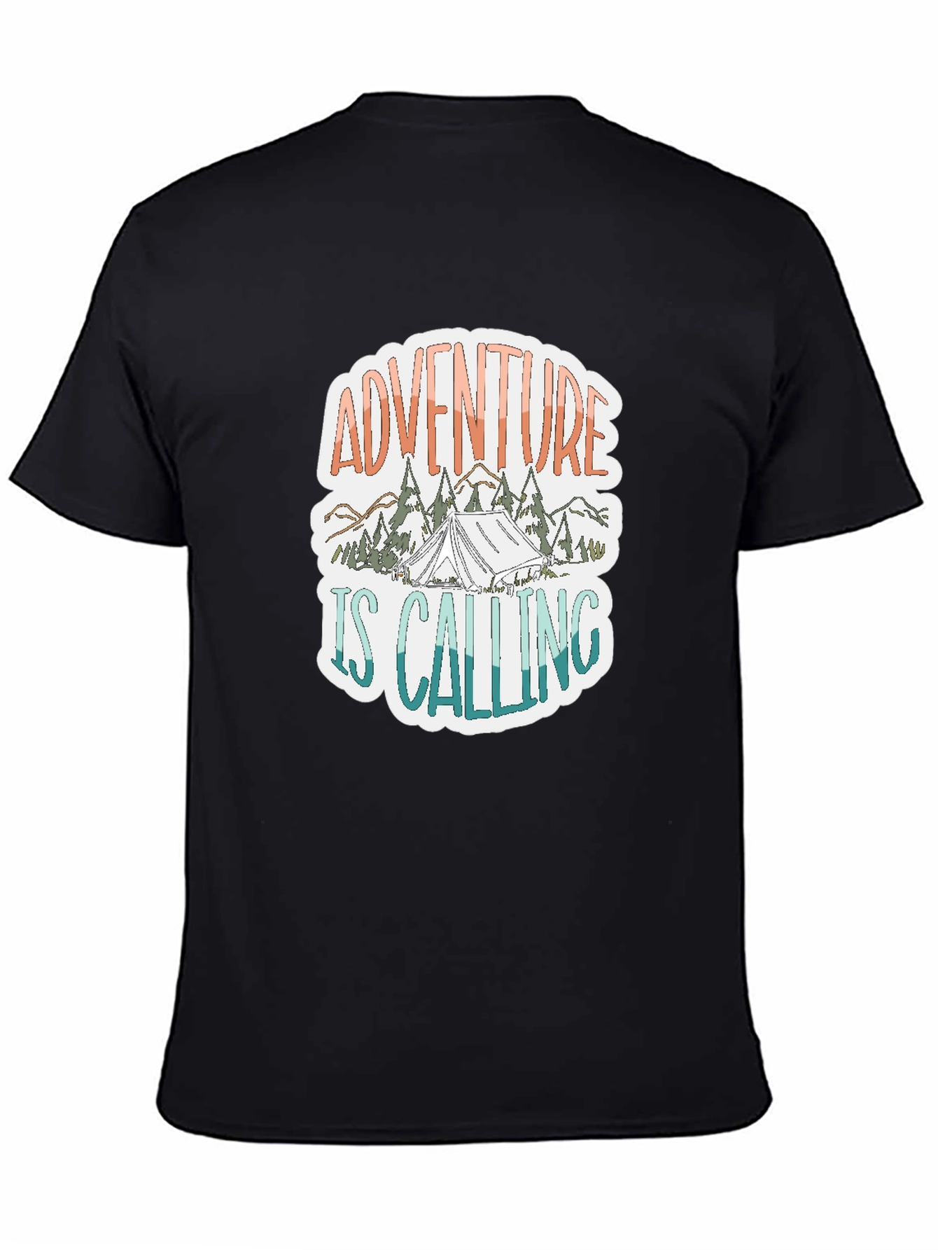 Adventure is Calling Graphic Tee - Black