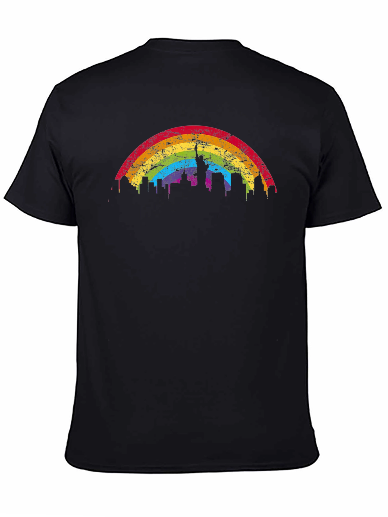 Rainbow NYC Skyline Graphic Tee - Pride Shirt