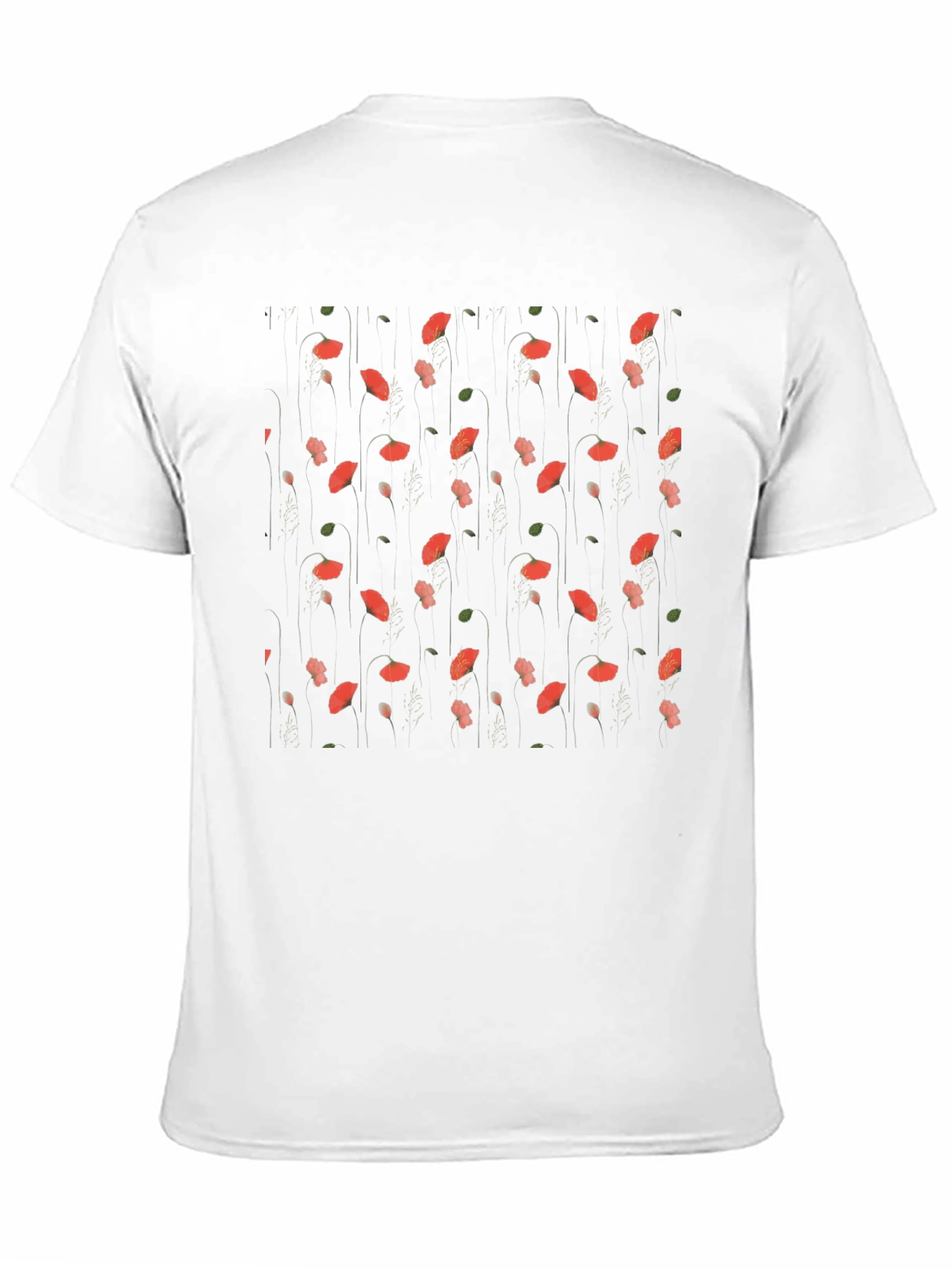 Floral Print Black T-Shirt for Men