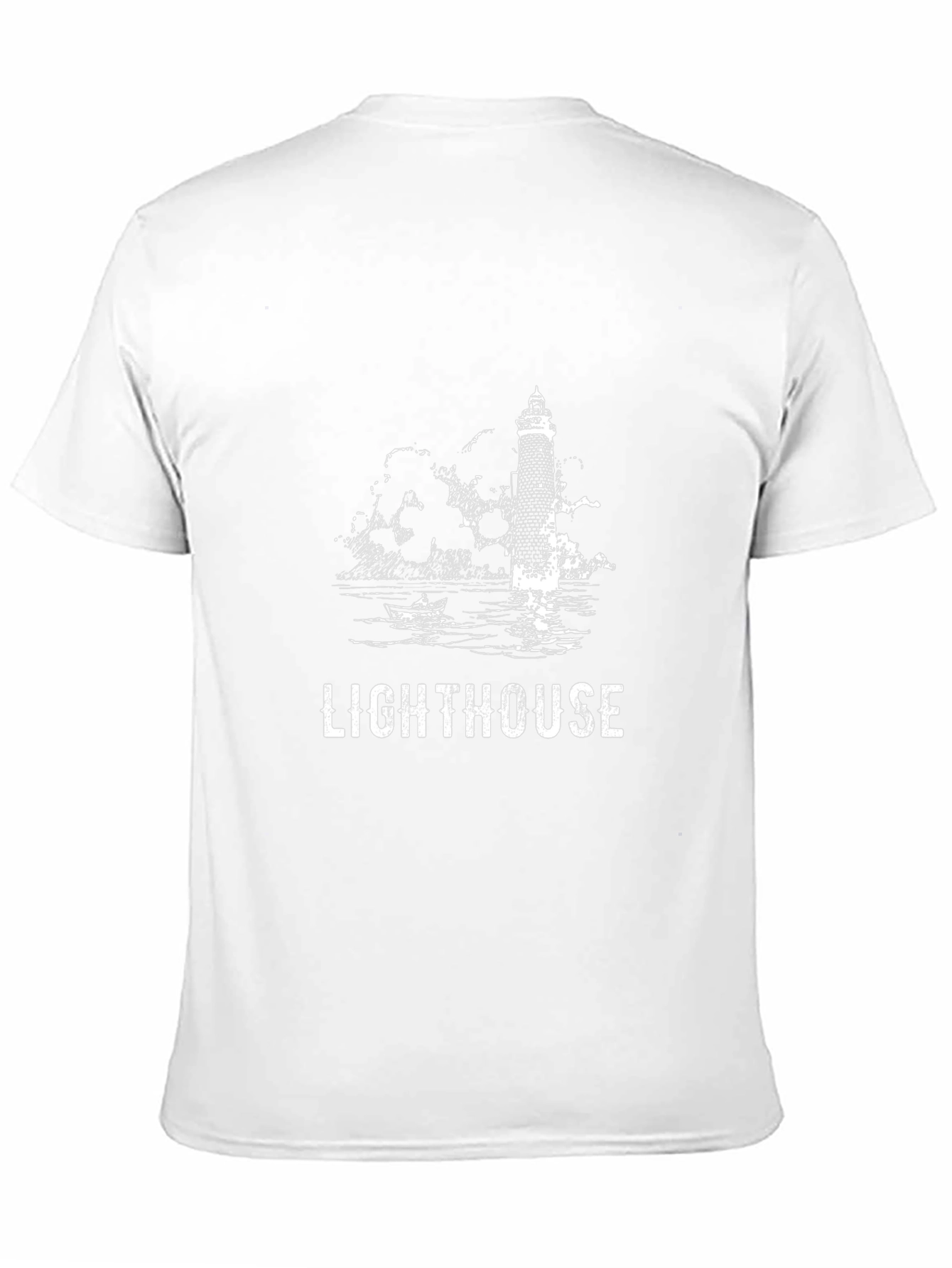 Lighthouse Graphic Tee - Mens Black Cotton T-Shirt