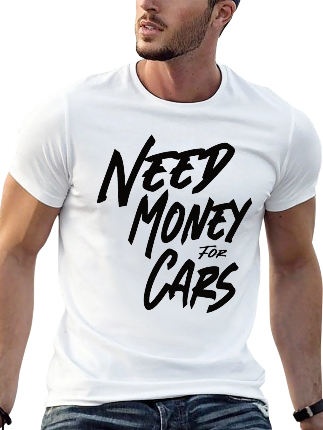 Need Money for Cars Black Graphic T-Shirt