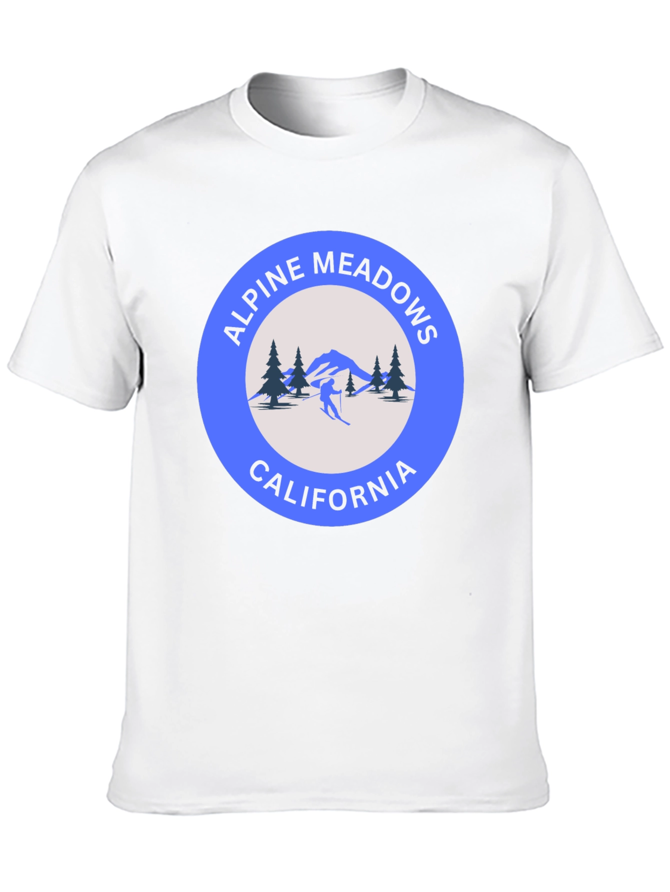 Alpine Meadows California Tee - Black Cotton T-Shirt