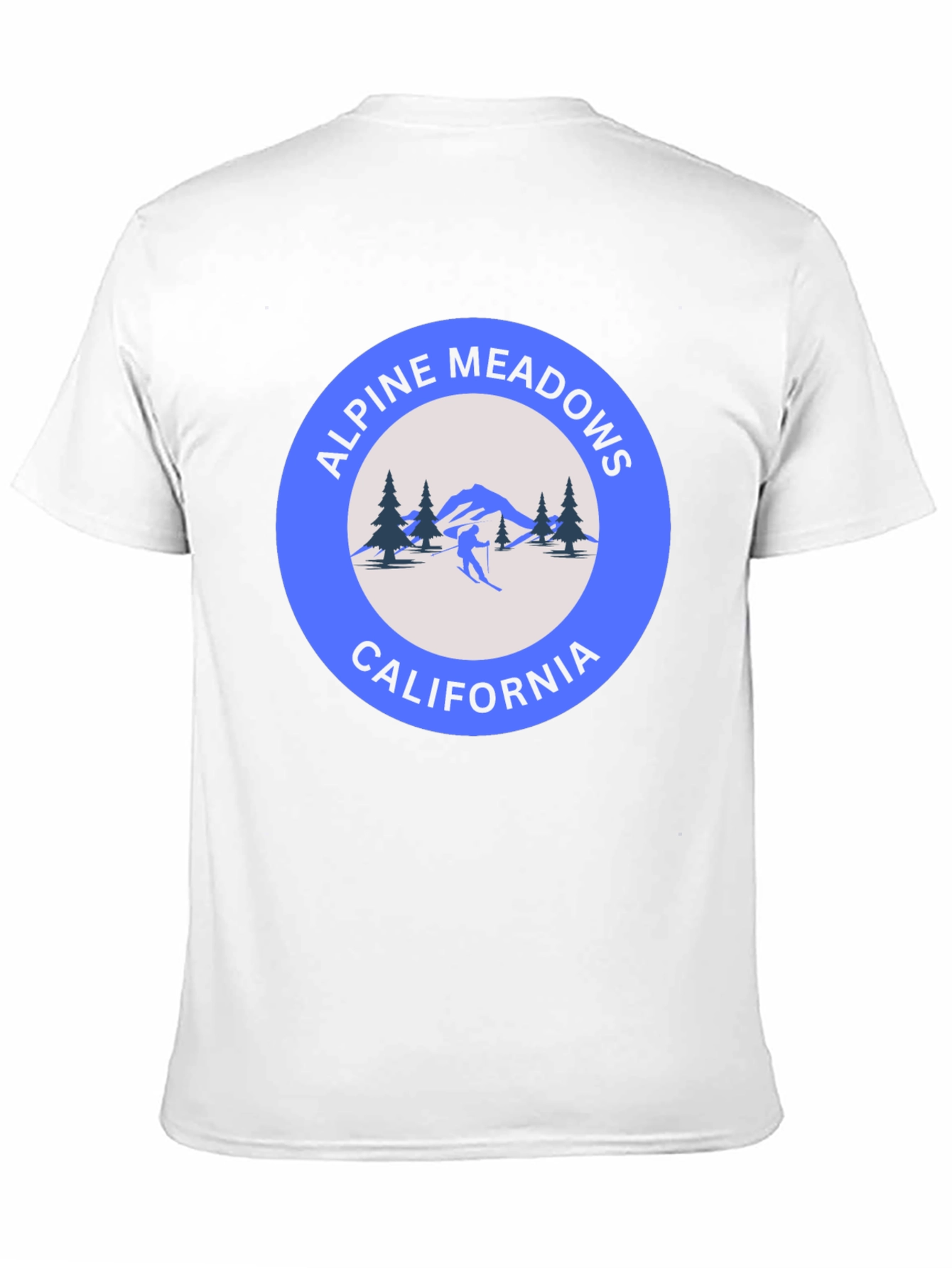 Alpine Meadows California Tee - Black Cotton T-Shirt