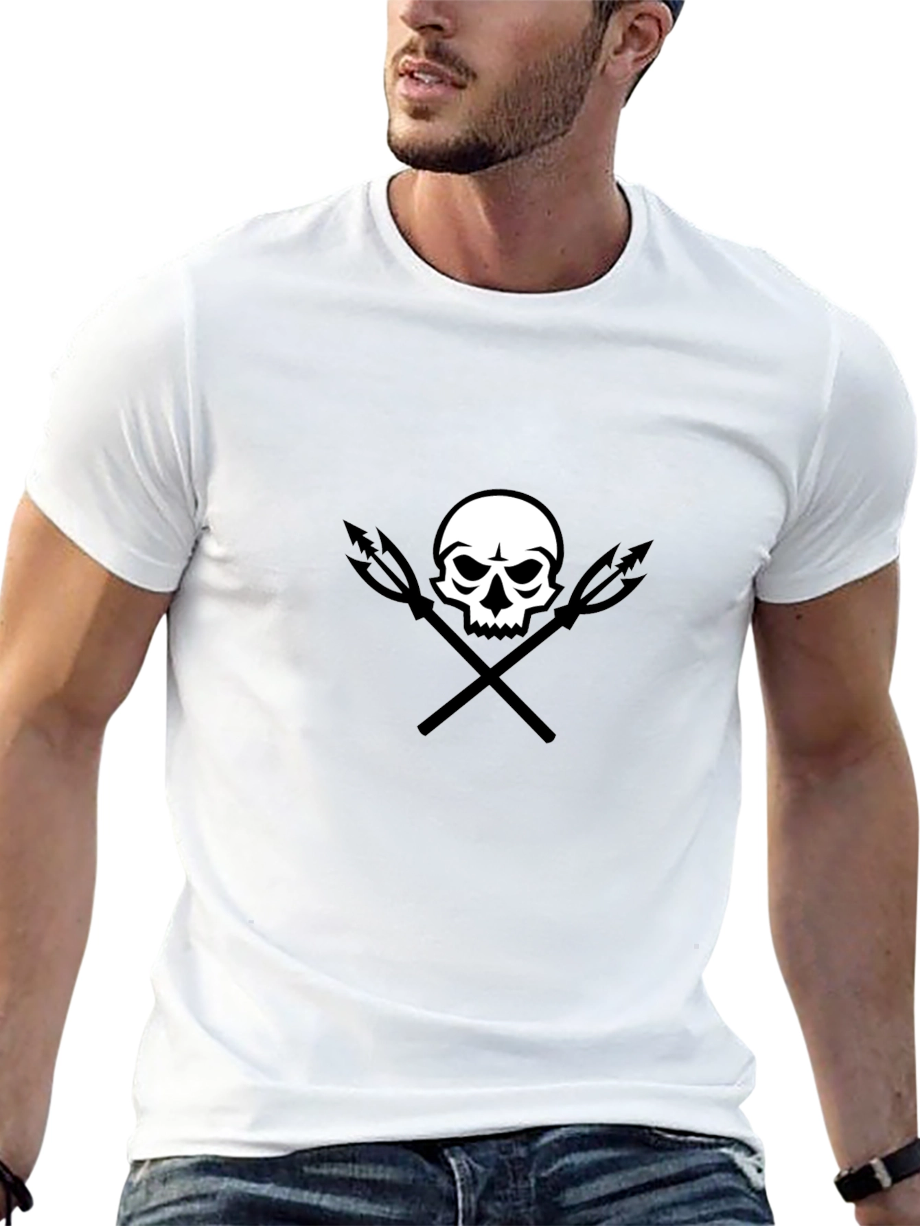 Skull & Trident Black Graphic Tee