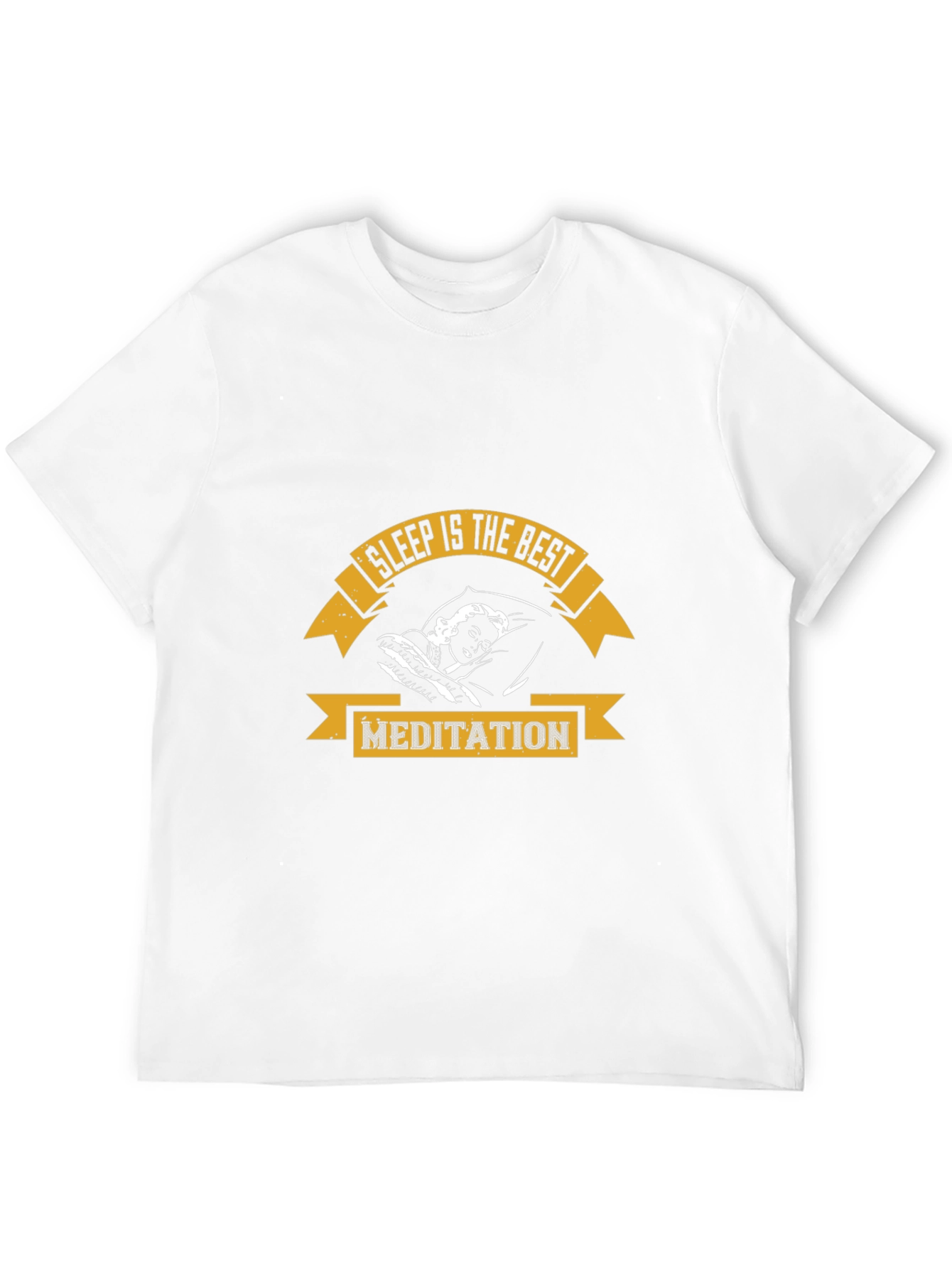 Sleep is the Best Meditation Black Graphic T-Shirt